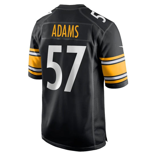 P.Steelers #57 Montravius Adams Black Game Player Jersey Stitched American Football Jerseys - Main View