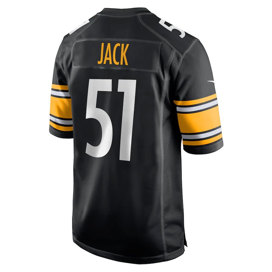 P.Steelers #51 Myles Jack Black Game Player Jersey Stitched American Football Jerseys - Main View