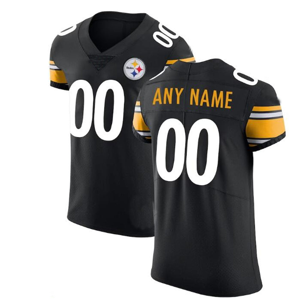 Custom P.Steelers Black Vapor Untouchable Elite Jersey Stitched American Football Jerseys - Main View