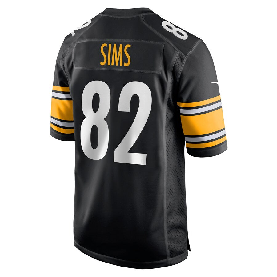 P.Steelers #82 Steven Sims Black Game Jersey Stitched American Football Jerseys - Main View