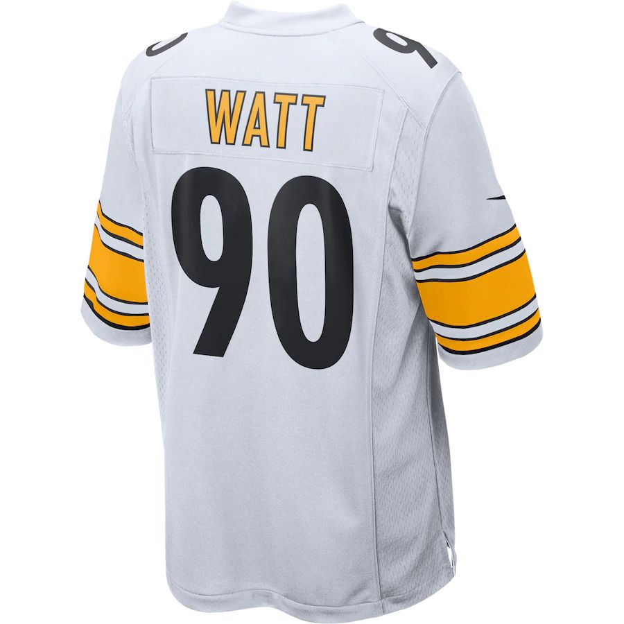 P.Steelers #90 T.J. Watt  White Game Jersey Stitched American Football Jerseys - Main View