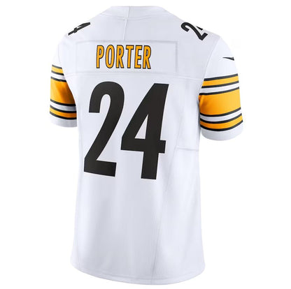 P.Steelers #24 Joey Porter Jr. White Game Player Jersey Stitched American Football Jerseys - Main View