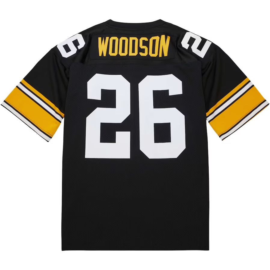 P.Steelers #26 Rod Woodson 1988 Mitchell & Ness Authentic Throwback Retired Player Jersey - Black Stitched American Football Jerseys - Main View