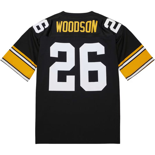 P.Steelers #26 Rod Woodson 1988 Mitchell & Ness Authentic Throwback Retired Player Jersey - Black Stitched American Football Jerseys - Main View