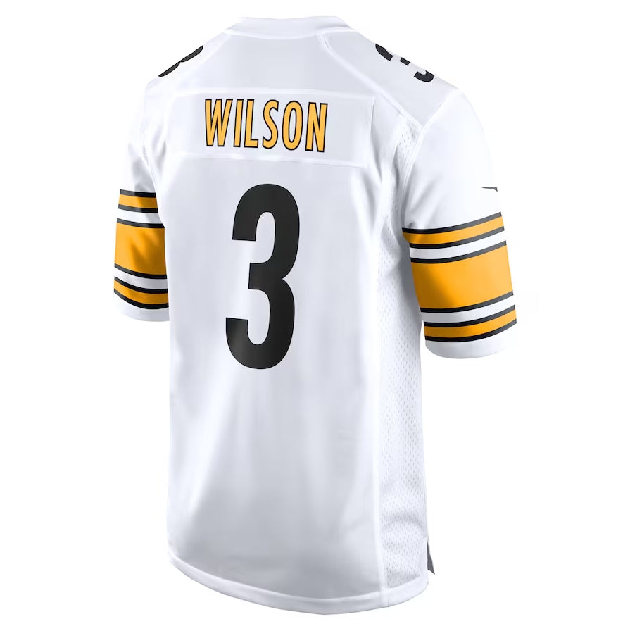P.Steelers #3 Russell Wilson White Game Jersey - White American Football Jerseys - Main View