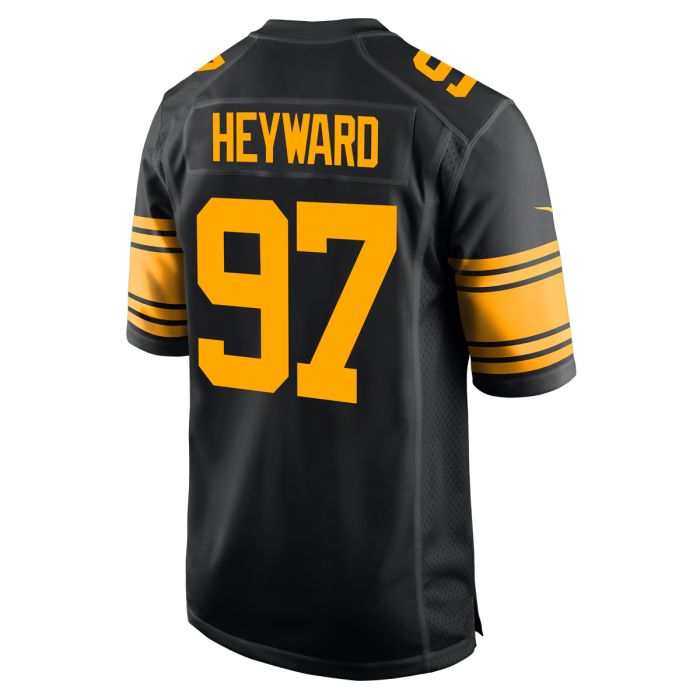 P.Steelers #97 Cam Heyward Black Game Player Jersey Stitched American Football Jerseys - Main View