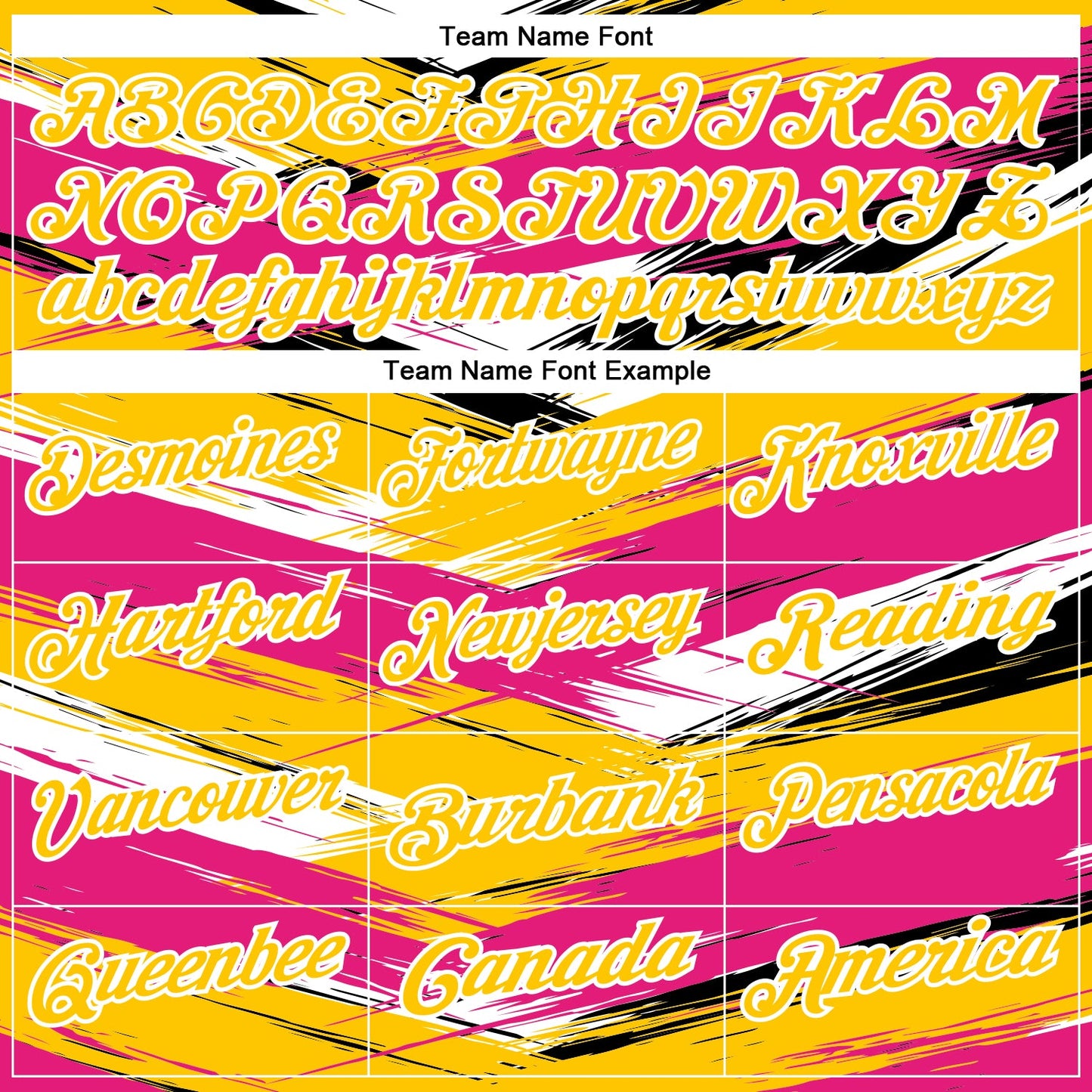 Custom Hot Pink Yellow-Black 3D Bowling Abstract Grunge Art Performance Polo Shirt view 4