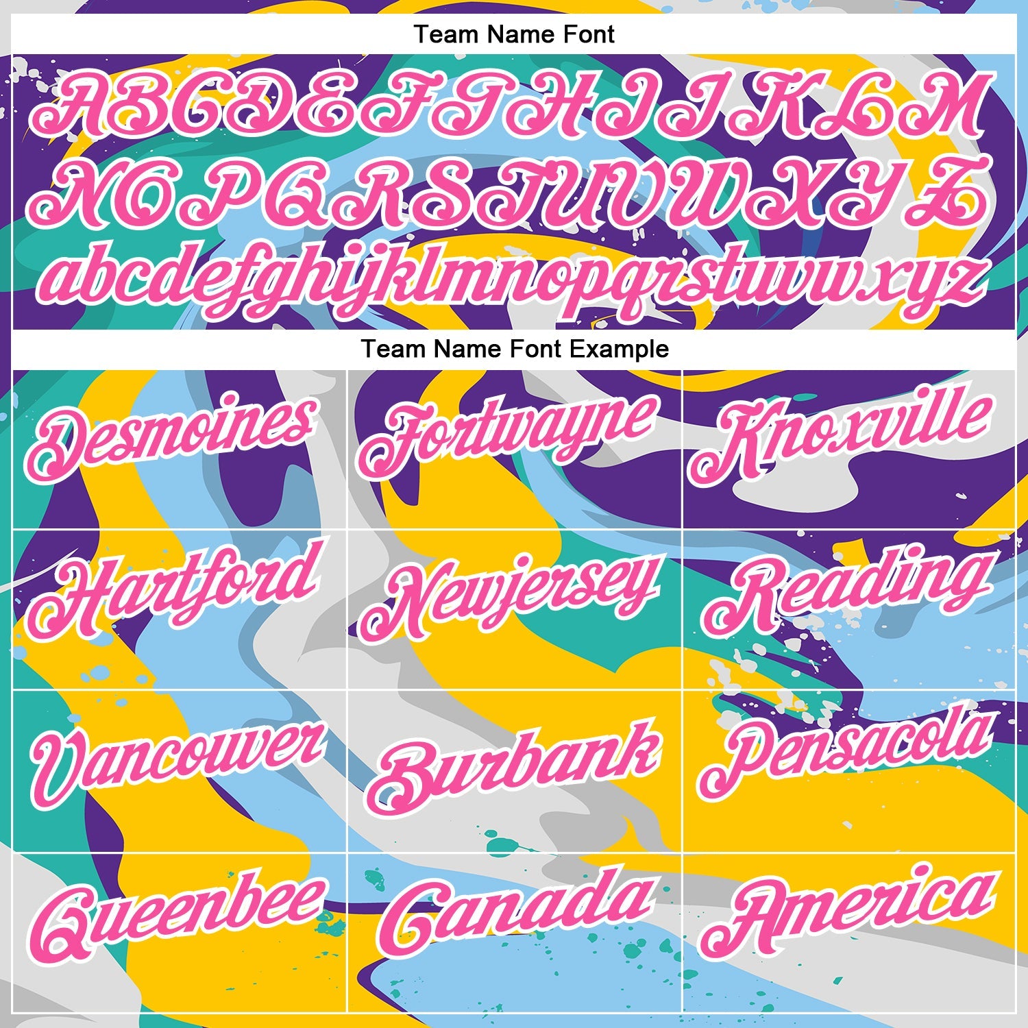 Custom Purple Pink Yellow-Aqua 3D Bowling Splash Ink Performance Polo Shirt view 4