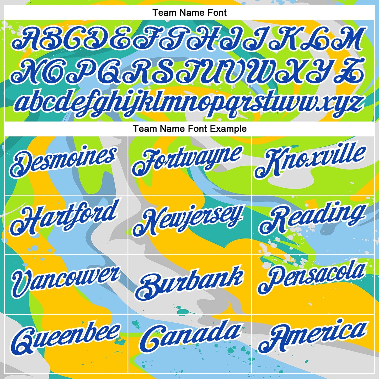 Custom Neon Green Thunder Blue Yellow-Aqua 3D Bowling Splash Ink Performance Polo Shirt view 4