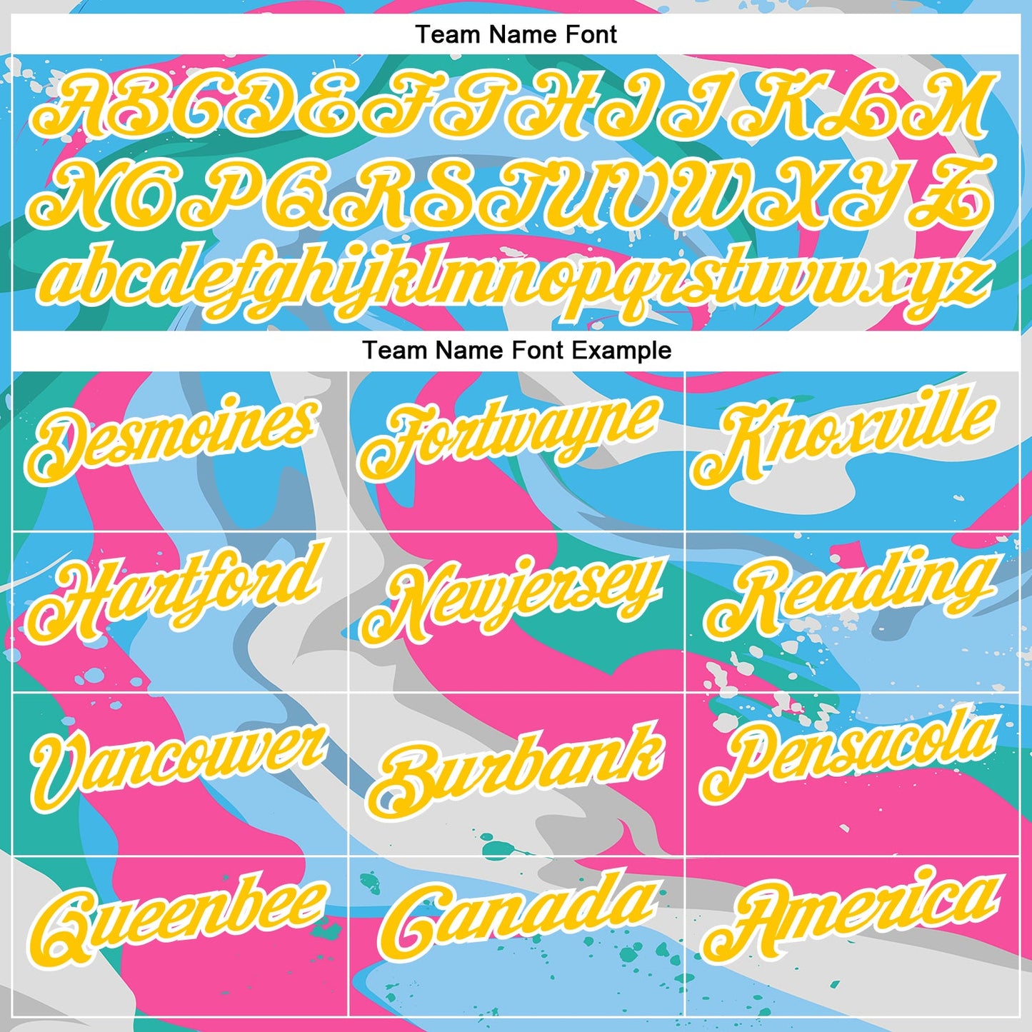 Custom Sky Blue Yellow Pink-Aqua 3D Bowling Splash Ink Performance Polo Shirt view 4