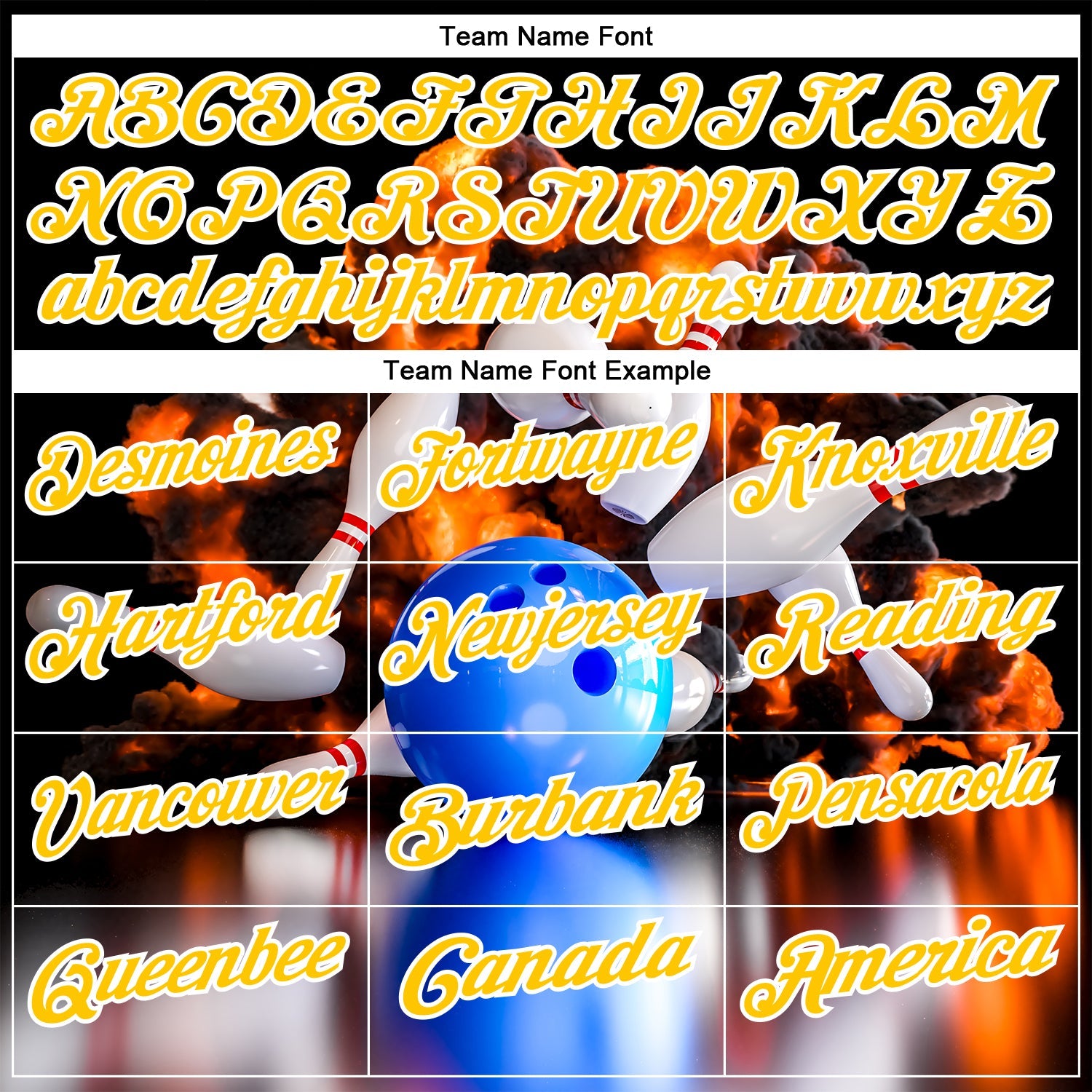 Custom Black Yellow-White 3D Bowling Burning Flame Performance Polo Shirt view 4