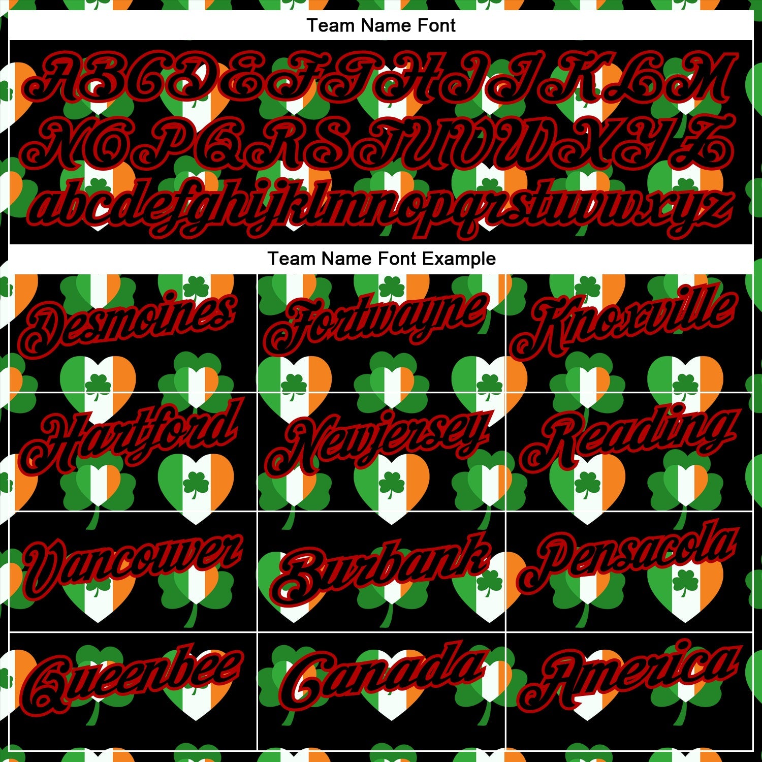 Custom Black Red 3D St. Patrick's Day Shamrock Performance Polo Shirt view 4