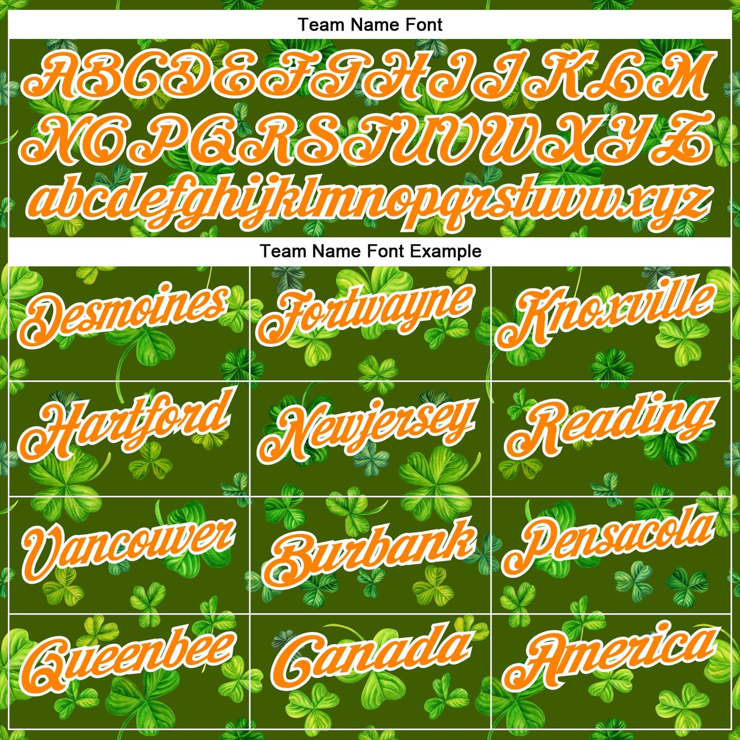 Custom Green Bay Orange-White 3D St. Patrick's Day Shamrock Performance Polo Shirt view 4