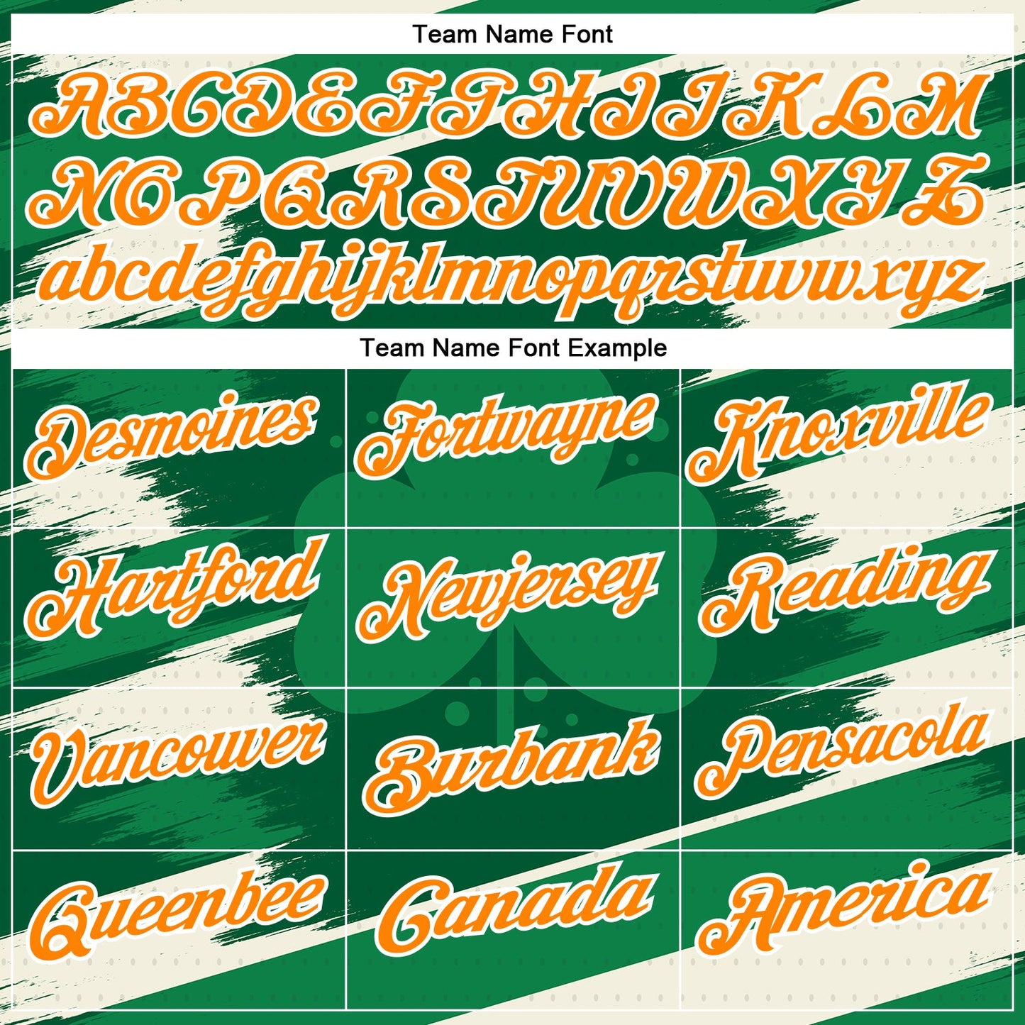 Custom Green Bay Orange-White 3D St. Patrick's Day Shamrock Performance Polo Shirt view 4
