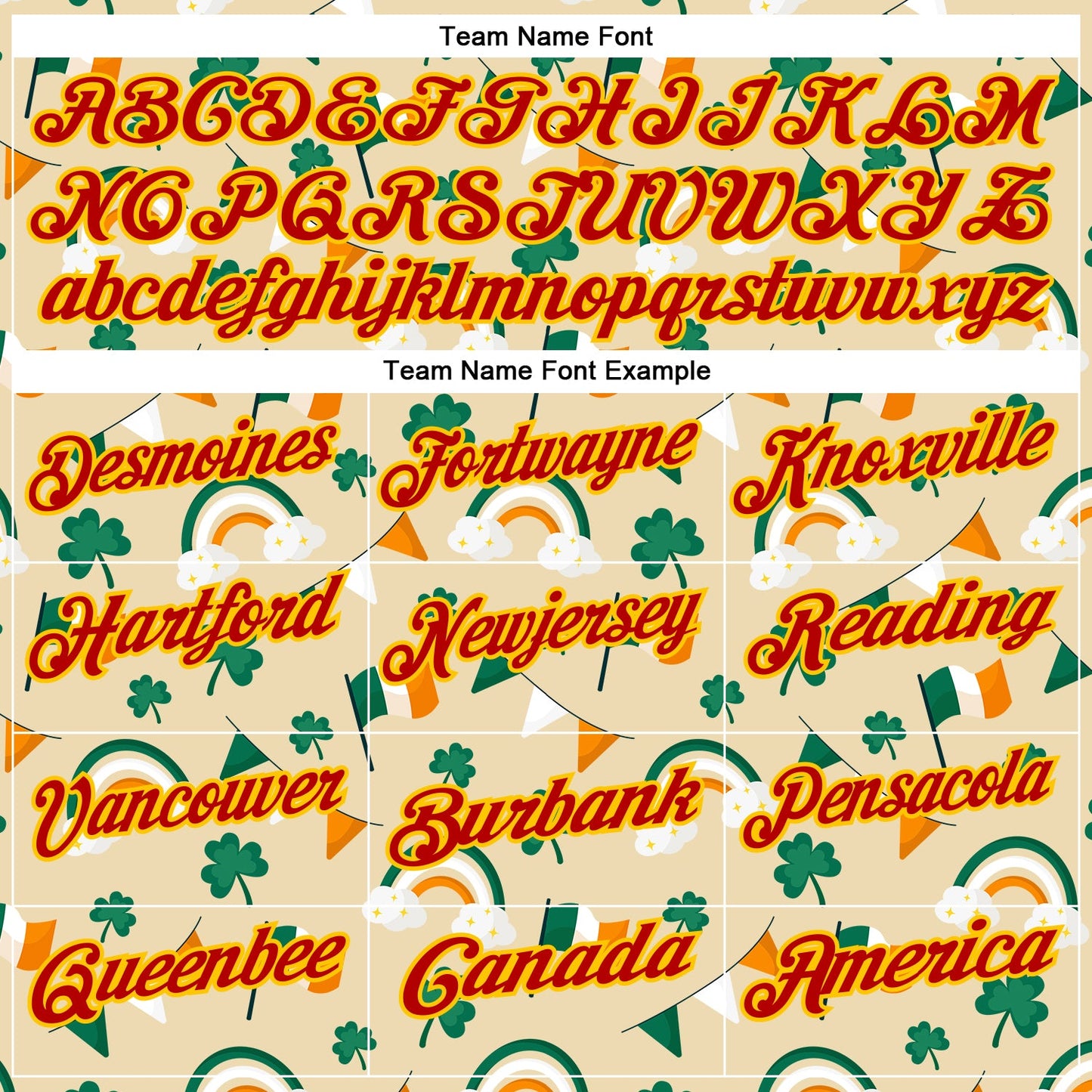 Custom Cream Red Green-Yellow 3D St. Patrick's Day Shamrock Performance Polo Shirt view 4