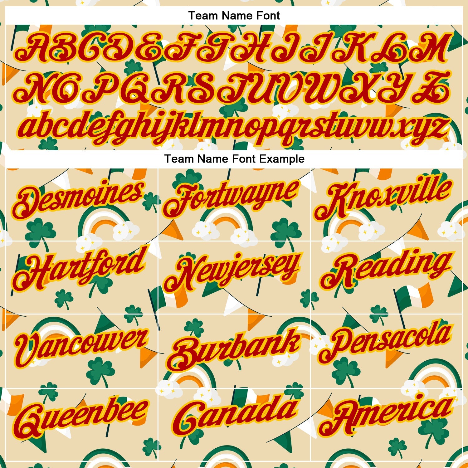 Custom Cream Red Green-Yellow 3D St. Patrick's Day Shamrock Performance Polo Shirt view 4