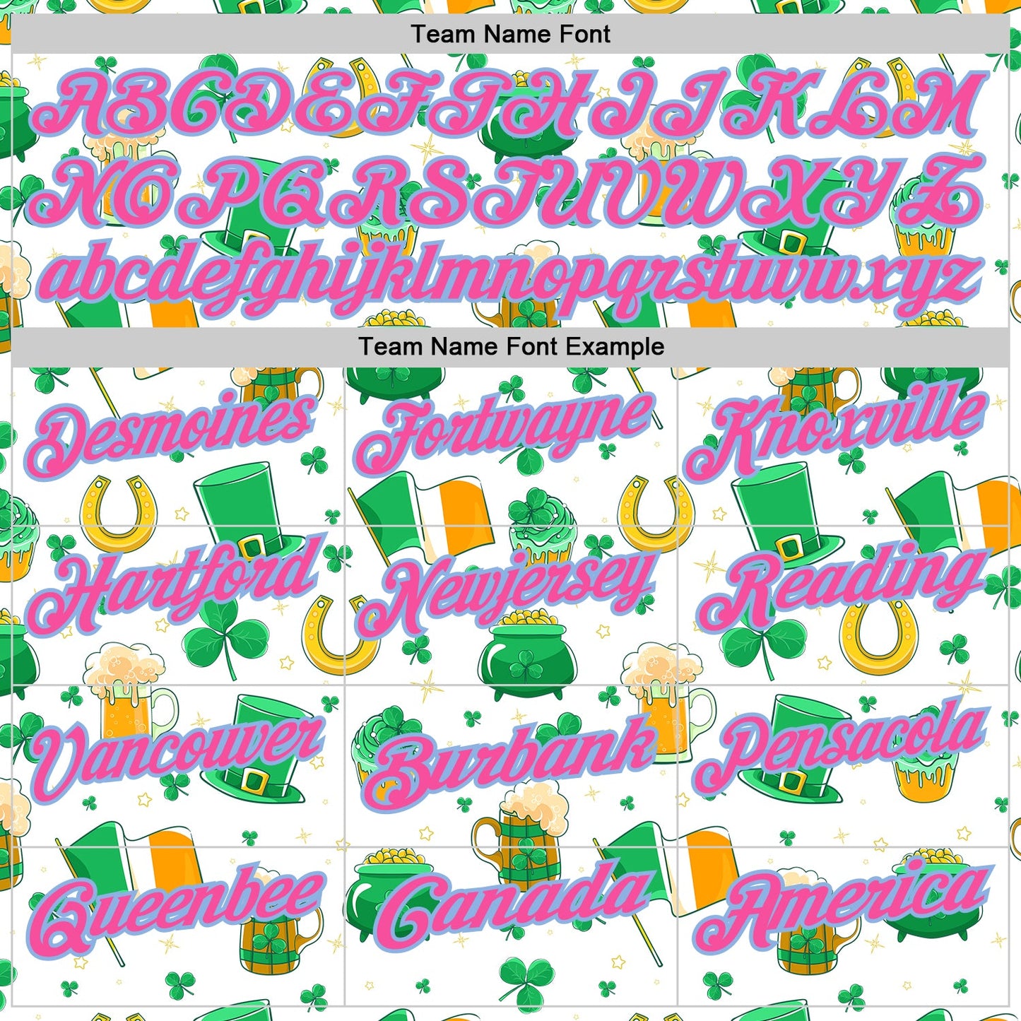 Custom White Pink-Light Blue 3D St. Patrick's Day Shamrock Beer Performance Polo Shirt view 4