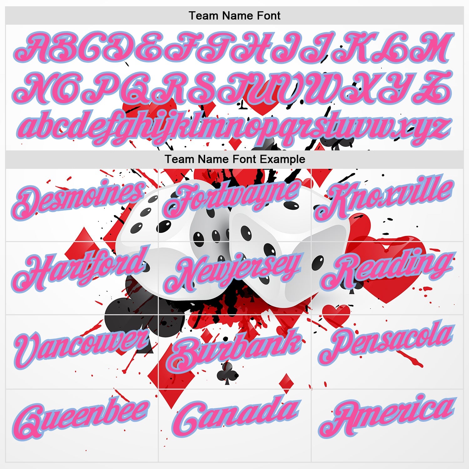 Custom White Pink-Light Blue 3D Poker And Dice Performance Polo Shirt view 4