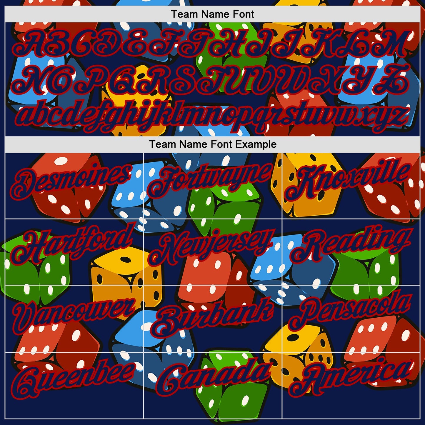 Custom Navy Red 3D Dice Performance Polo Shirt view 4