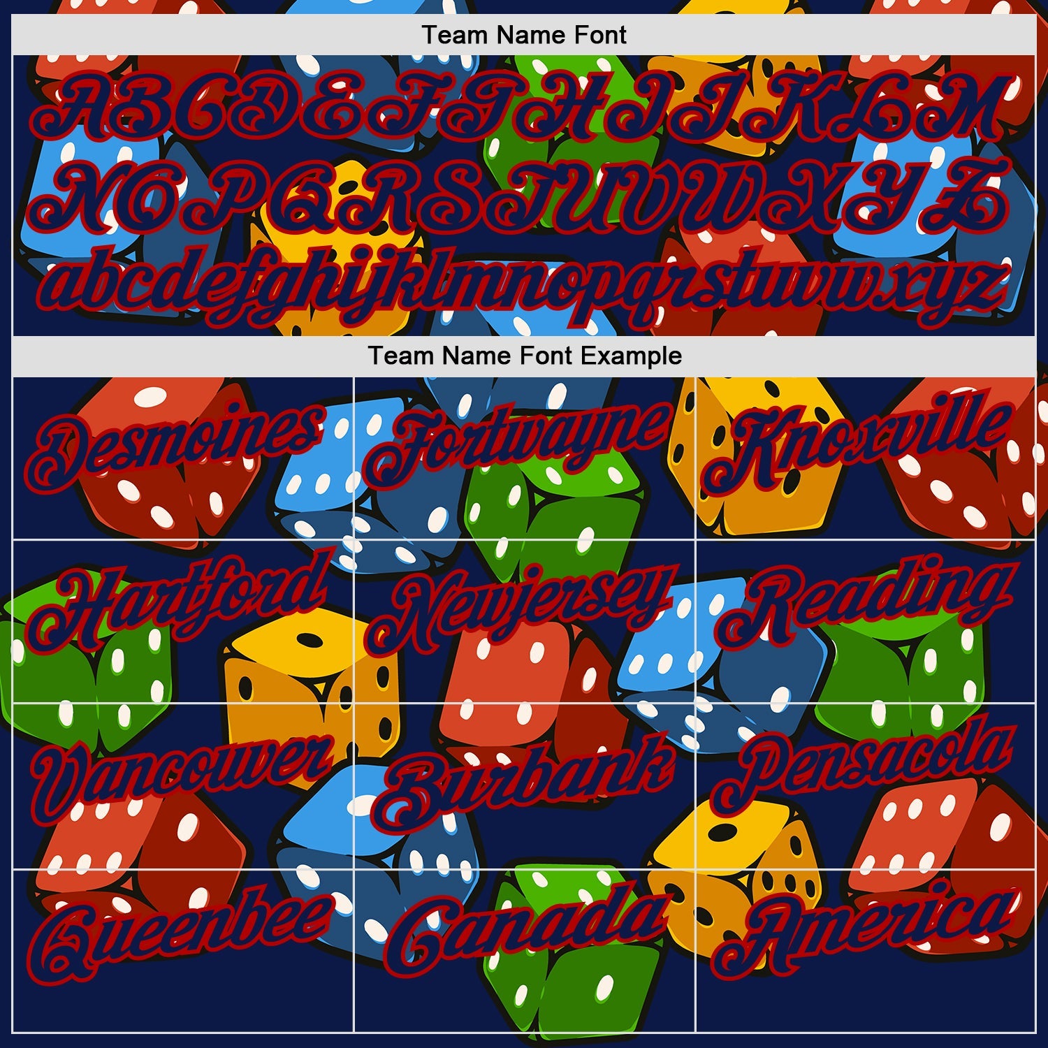 Custom Navy Red 3D Dice Performance Polo Shirt view 4