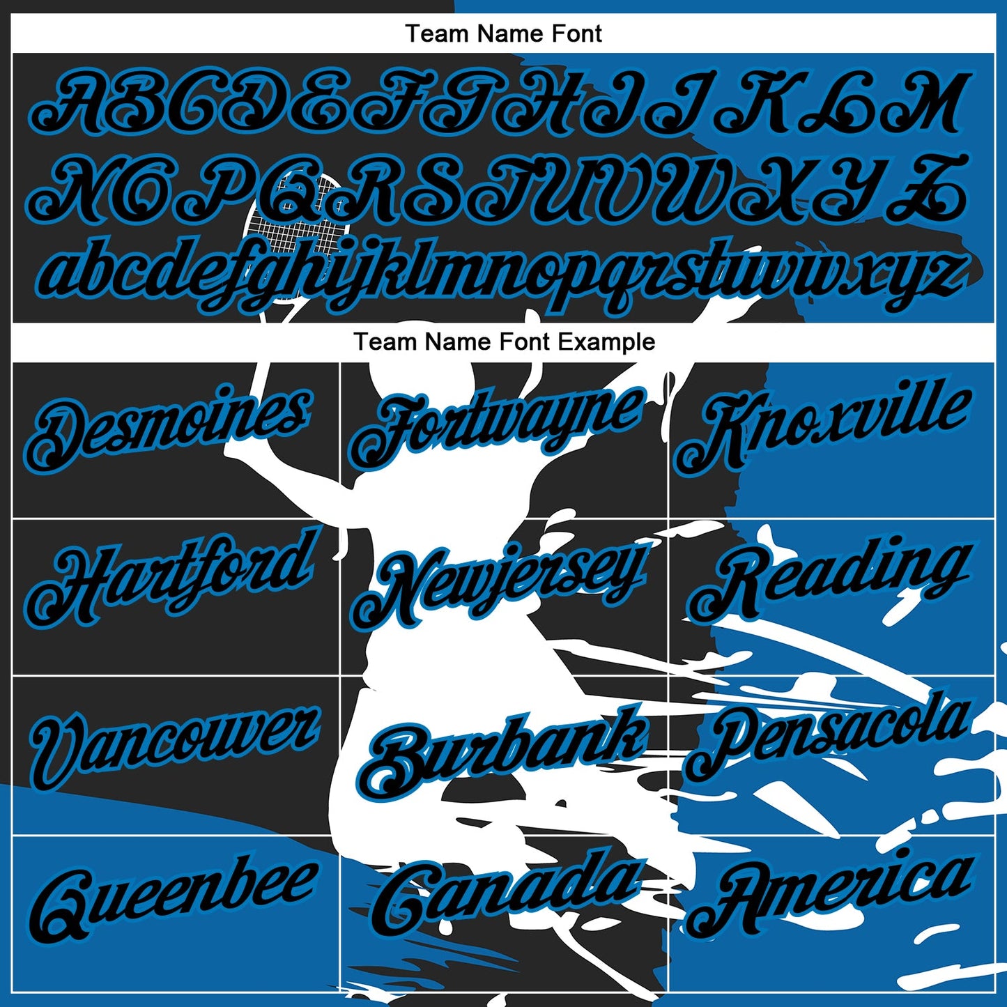 Custom Black Blue-White 3D Tennis Performance Polo Shirt view 4