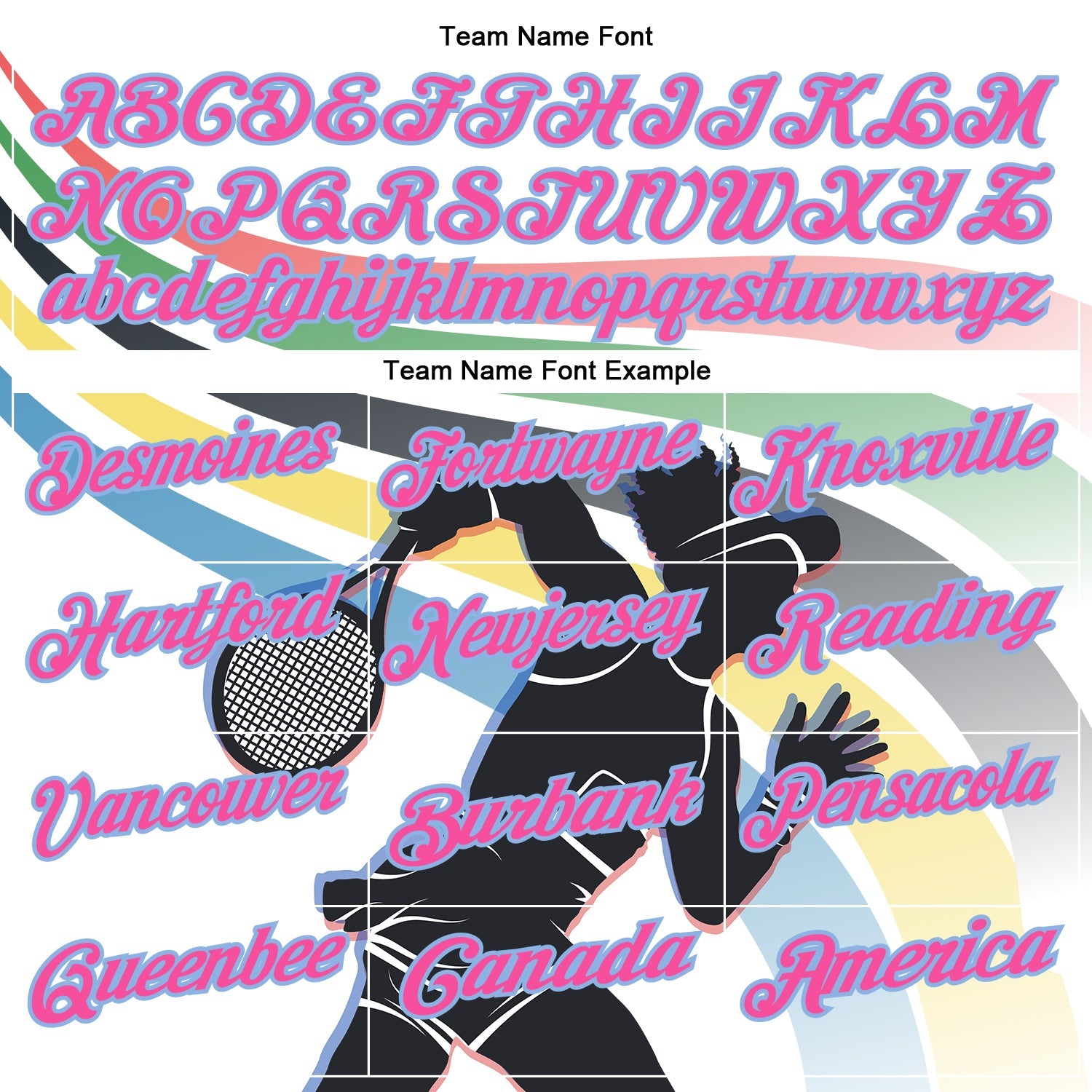 Custom White Pink-Light Blue 3D Tennis Performance Polo Shirt view 4
