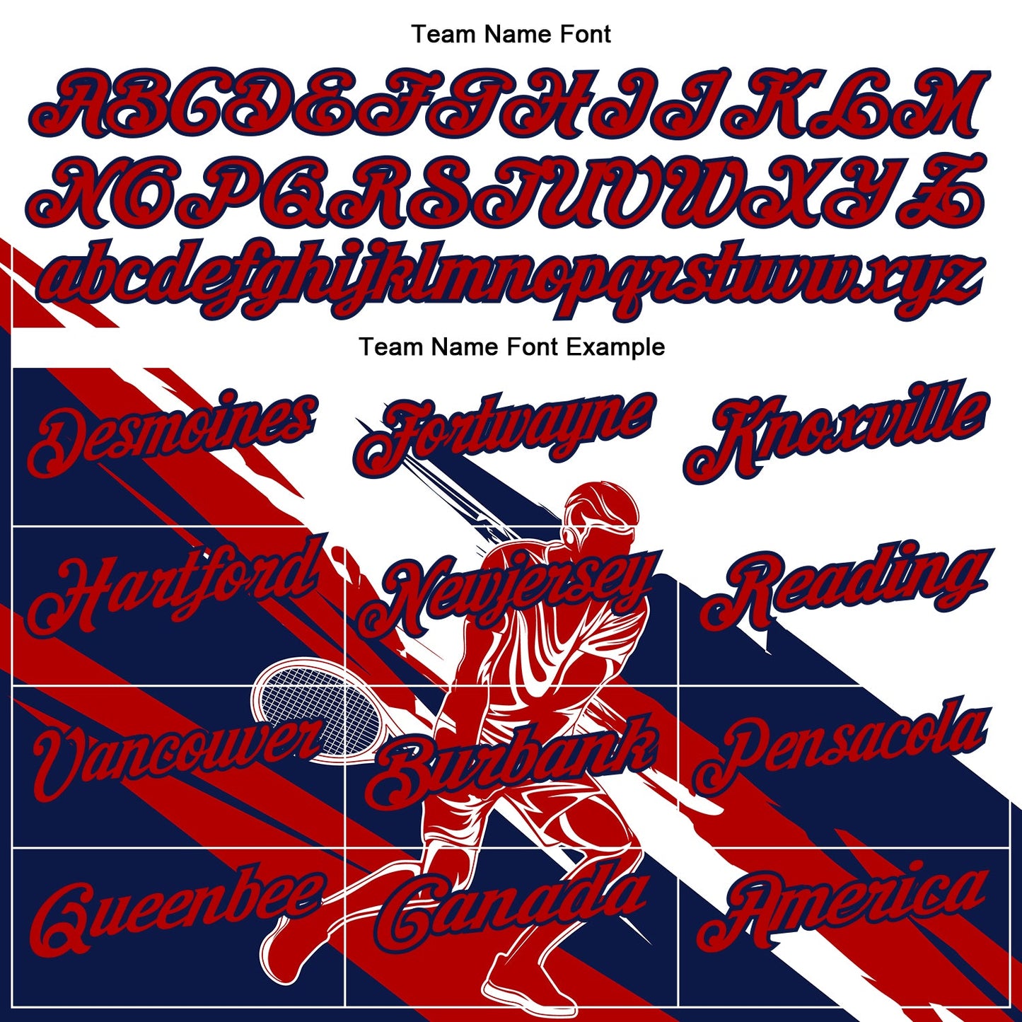 Custom White Red-Navy 3D Tennis Performance Polo Shirt view 4