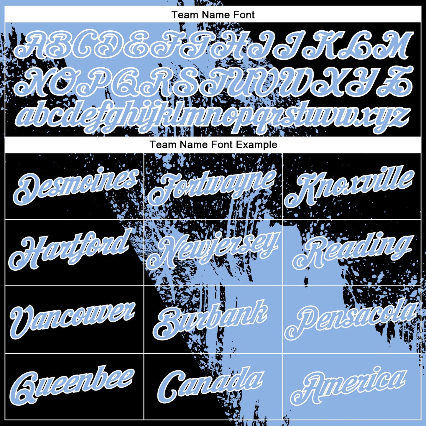 Custom Light Blue Black-White 3D Pattern Design Abstract Brush Stroke Performance Polo Shirt view 4