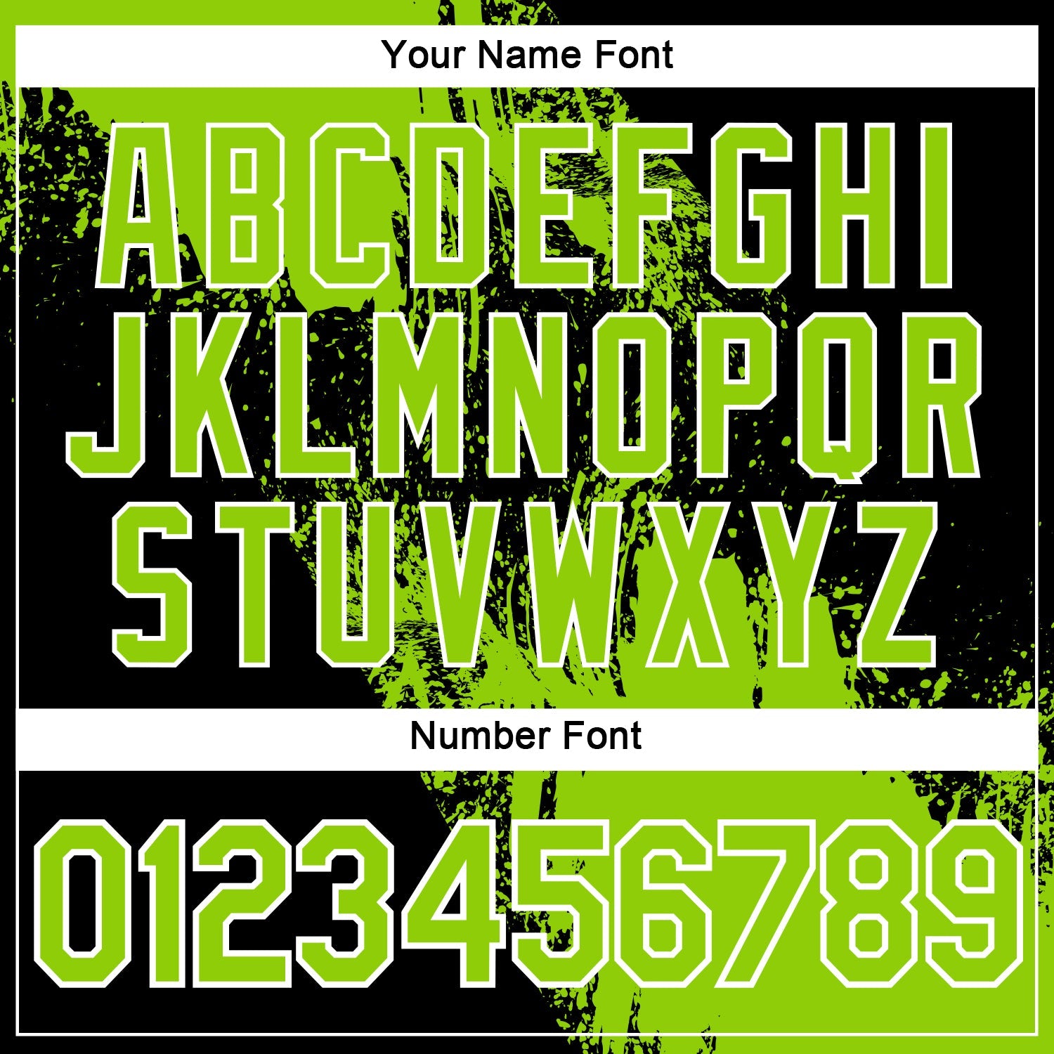Custom Neon Green Black-White 3D Pattern Design Abstract Brush Stroke Performance Polo Shirt view 5