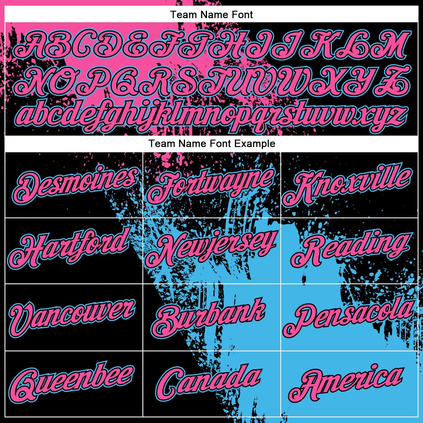 Custom Pink Black-Sky Blue 3D Pattern Design Abstract Brush Stroke Performance Polo Shirt view 4