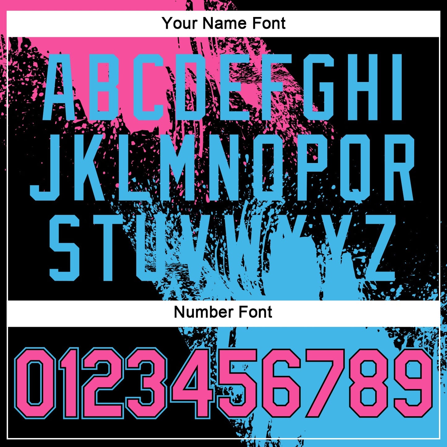 Custom Pink Black-Sky Blue 3D Pattern Design Abstract Brush Stroke Performance Polo Shirt view 5