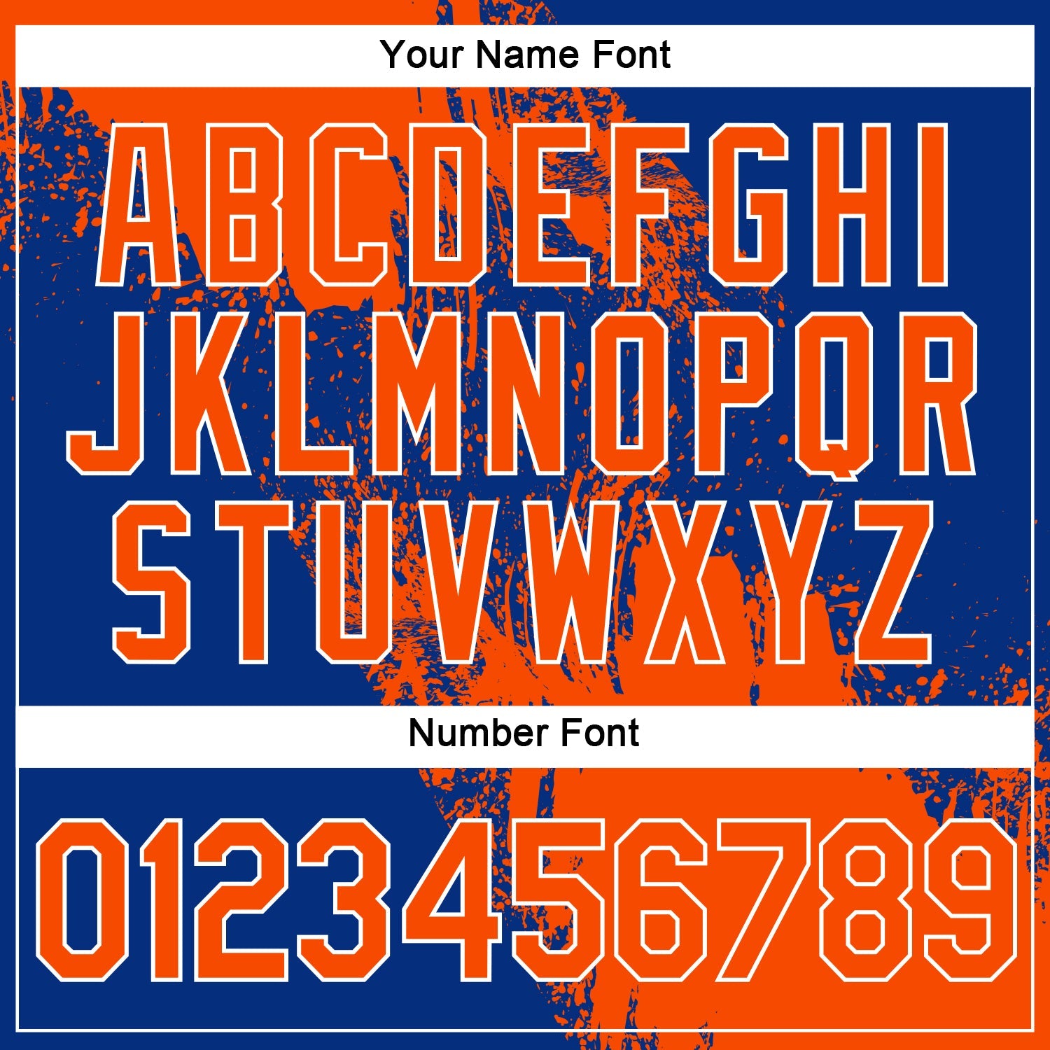 Custom Orange Royal-White 3D Pattern Design Abstract Brush Stroke Performance Polo Shirt view 5