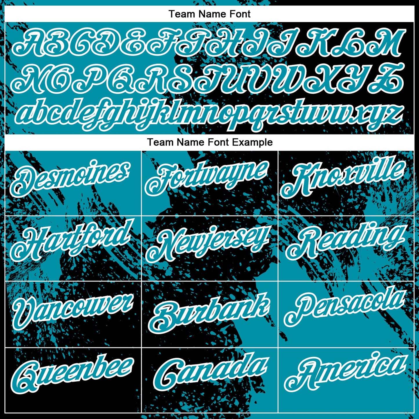 Custom Teal Black-White 3D Pattern Design Abstract Brush Stroke Performance Polo Shirt view 4