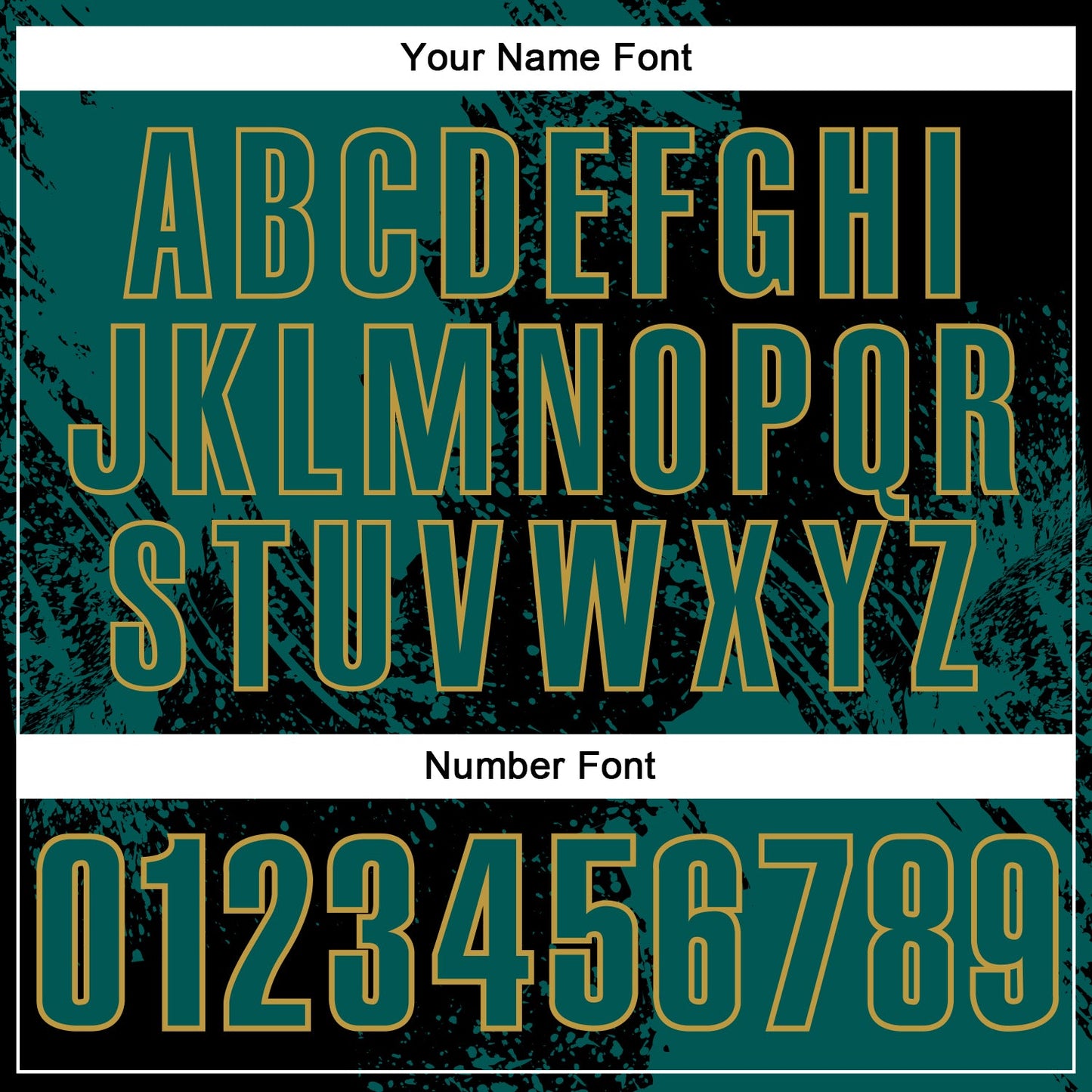 Custom Midnight Green Black-Old Gold 3D Pattern Design Abstract Brush Stroke Performance Polo Shirt view 5