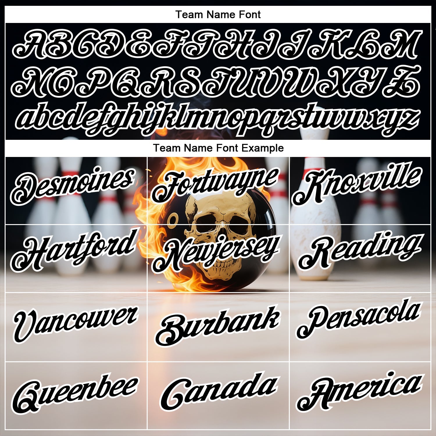 Custom Black White 3D Flame Skull Bowling Performance Polo Shirt view 4