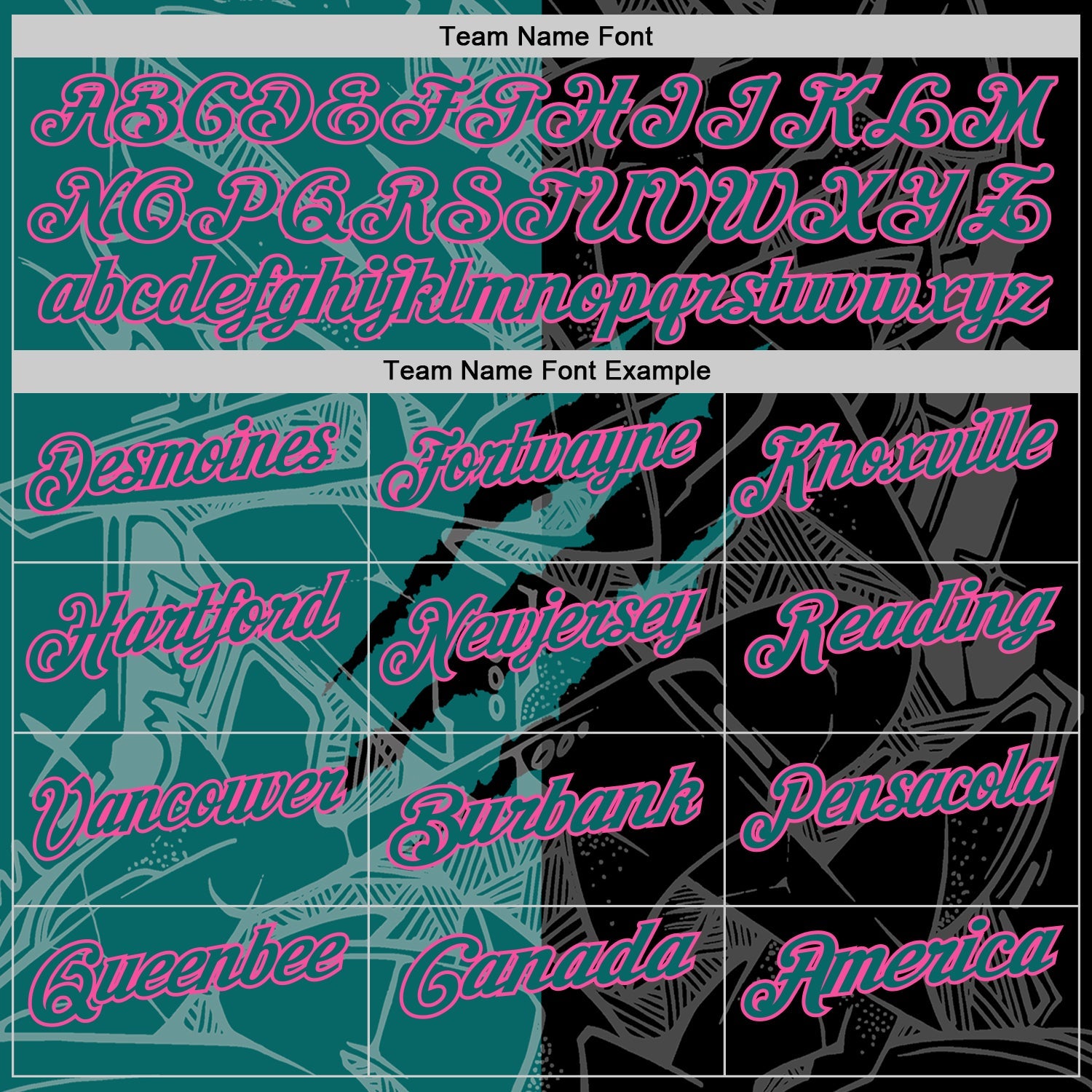 Custom Graffiti Pattern Teal Black-Pink 3D Scratch Performance Polo Shirt view 4