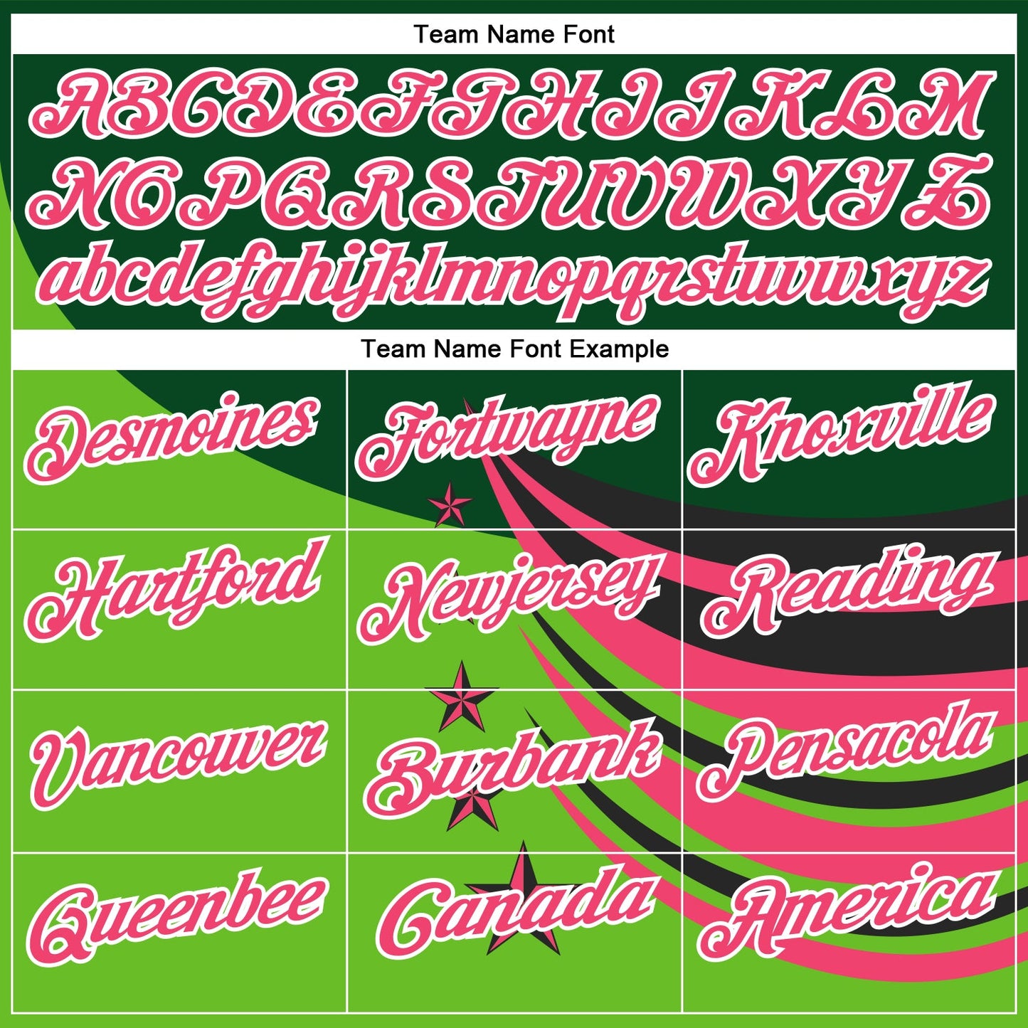 Custom Green Neon Pink Black-White 3D Pattern Design Star Performance Polo Shirt view 4