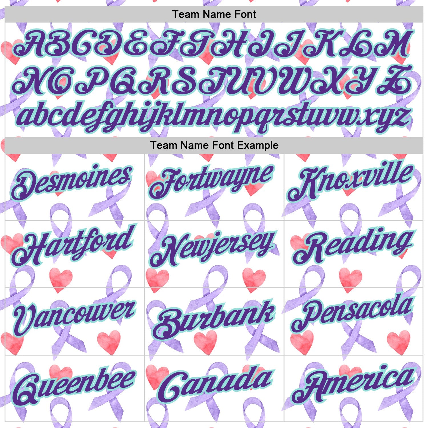 Custom White Purple-Ice Blue 3D Pattern Design Perwinkle Ribbon Gastric Cancer Awareness Hearts Performance Polo Shirt view 4
