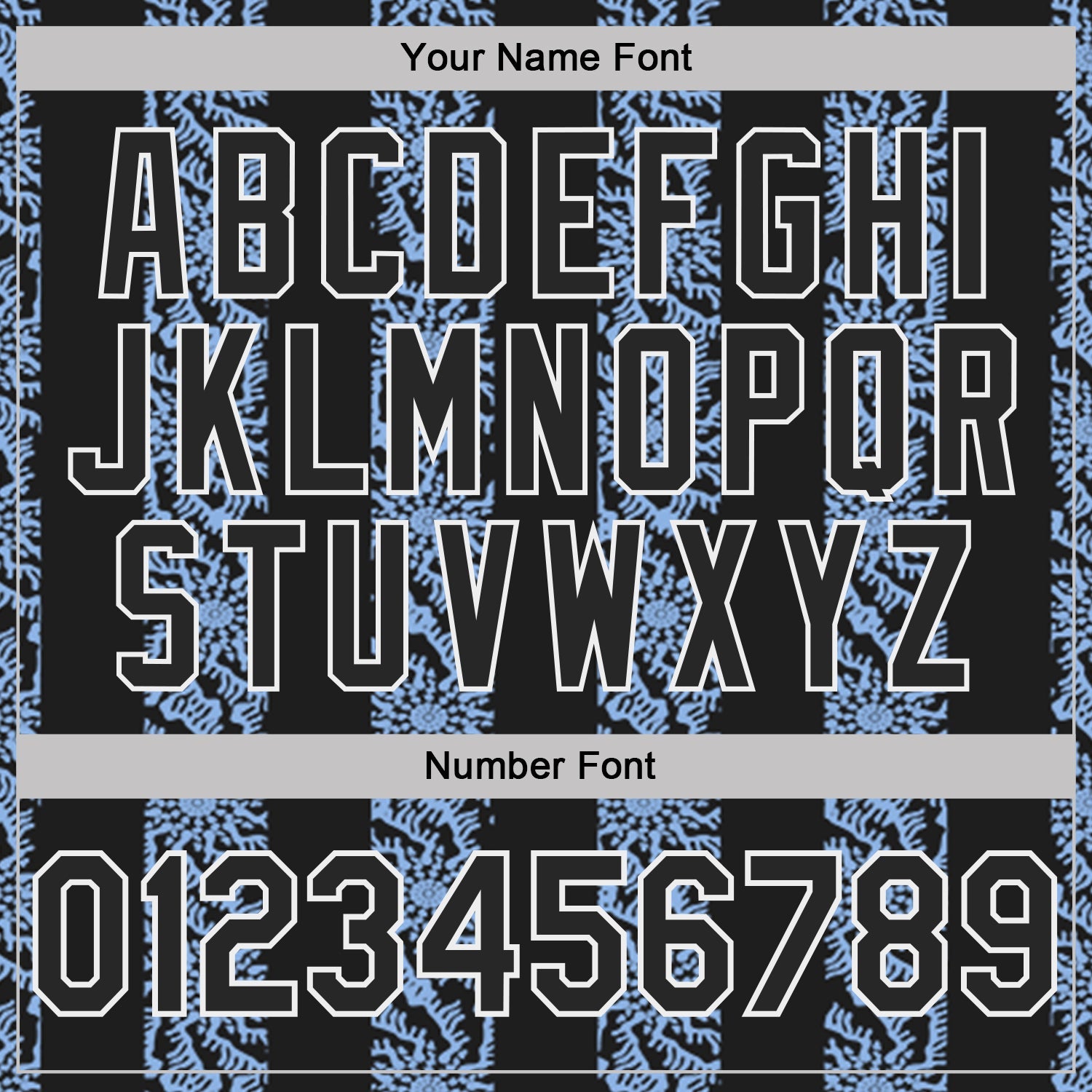 Custom Black Light Blue-White Abstract Floral Stripe Tribal Performance Polo Shirt view 5