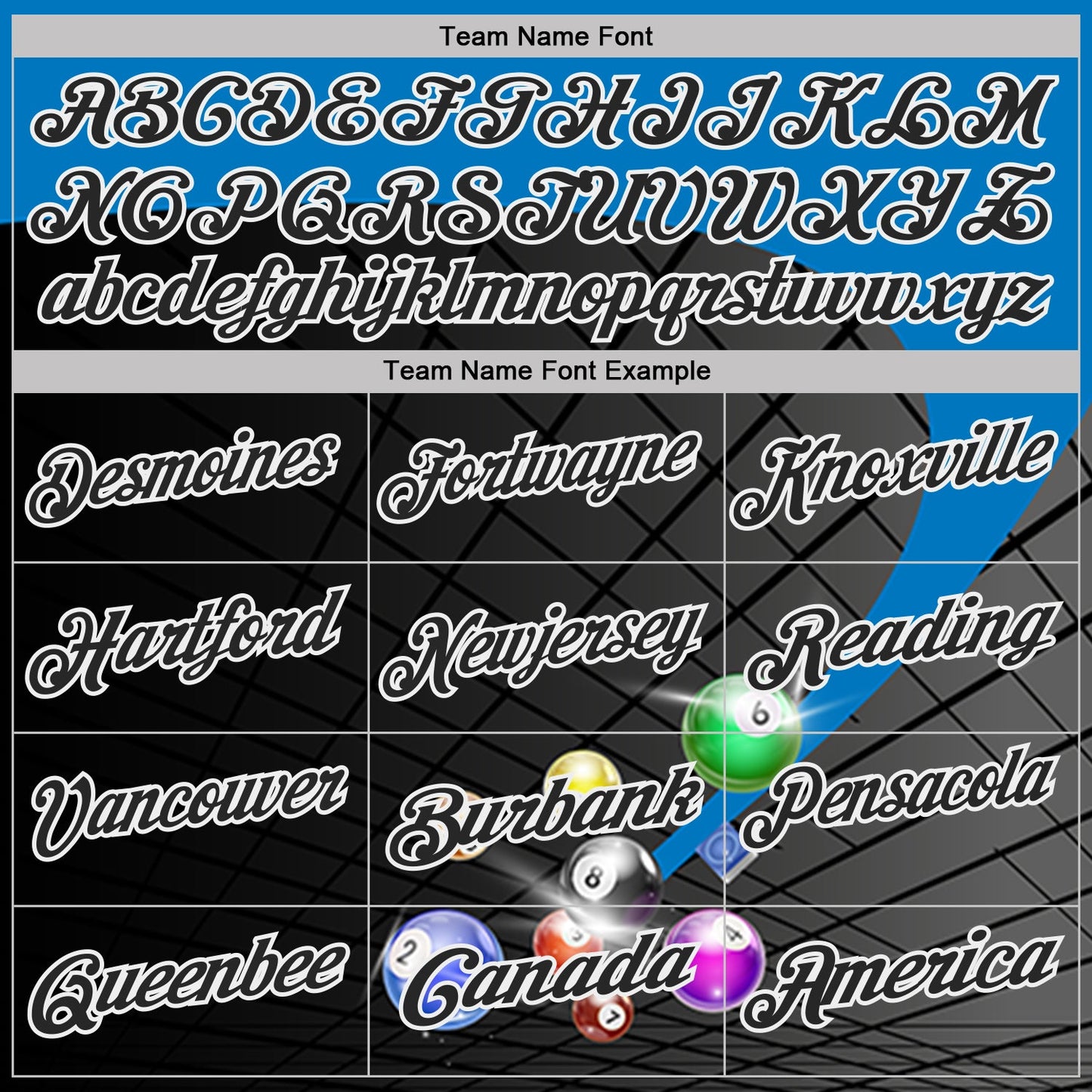 Custom Black Thunder Blue-White Billiard Balls Performance Polo Shirt view 4