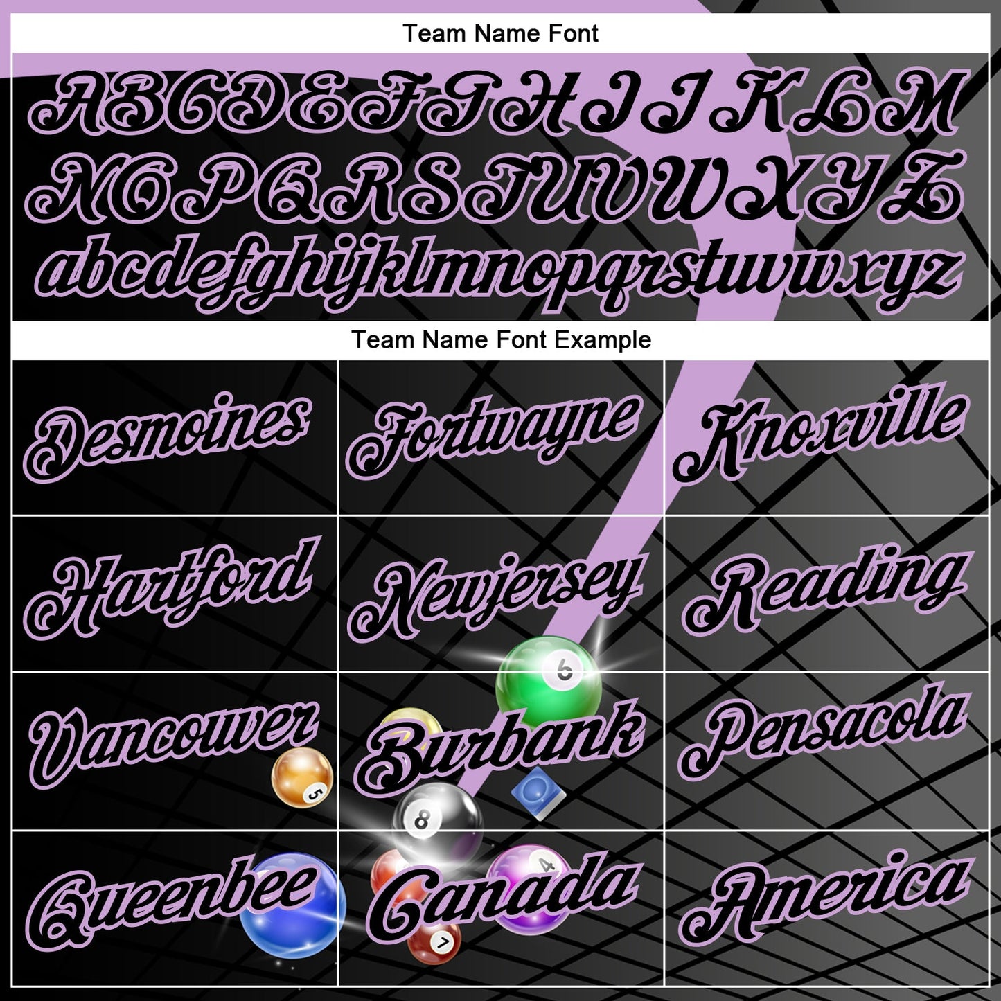 Custom Black-Light Purple Billiard Balls Performance Polo Shirt view 4