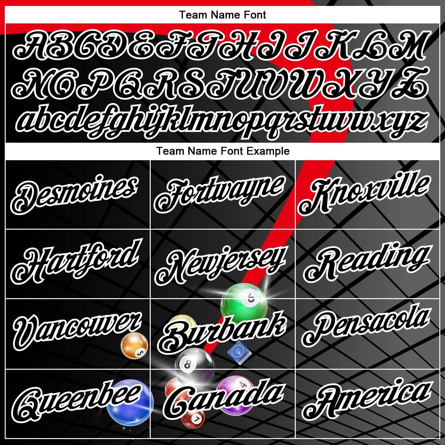 Custom Black Fire Red-White Billiard Balls Performance Polo Shirt view 4