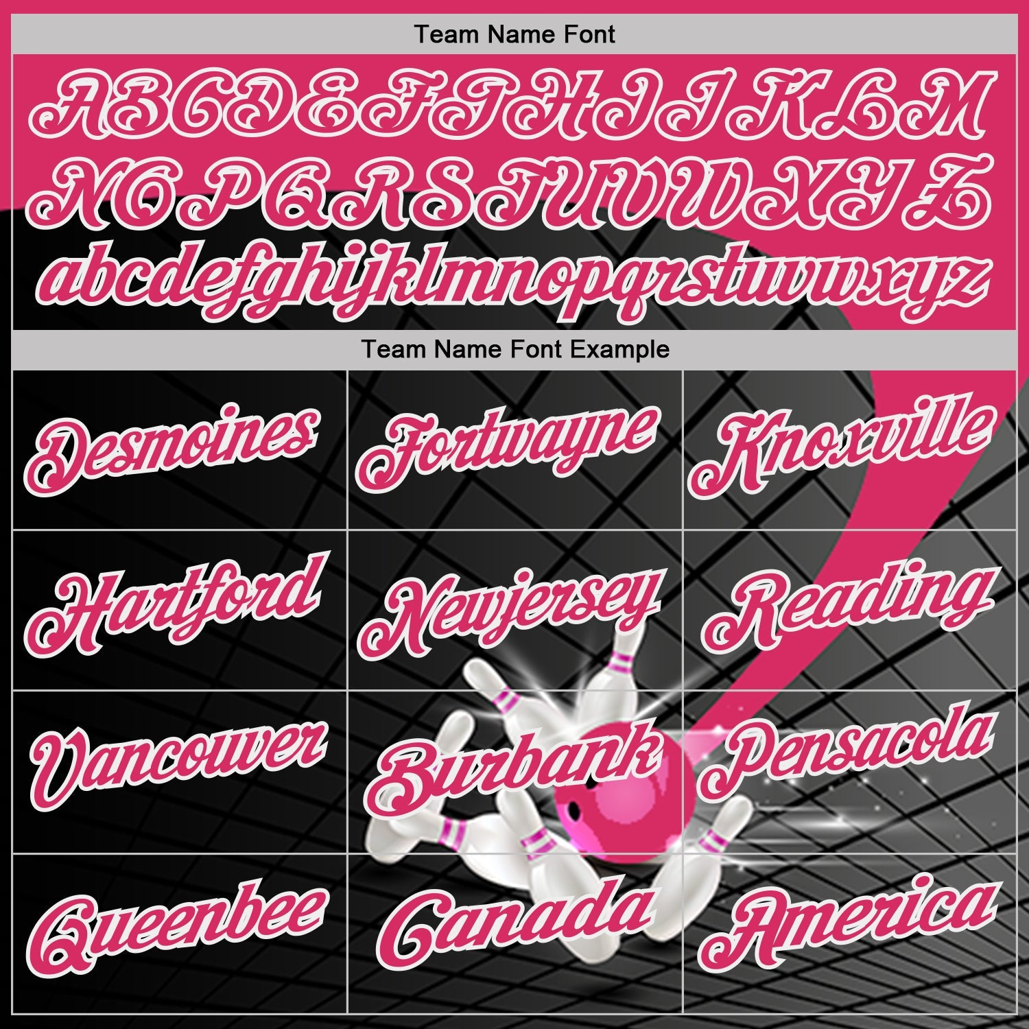 Custom Black Pink-White Bowling Geometric Grid Performance Polo Shirt view 4