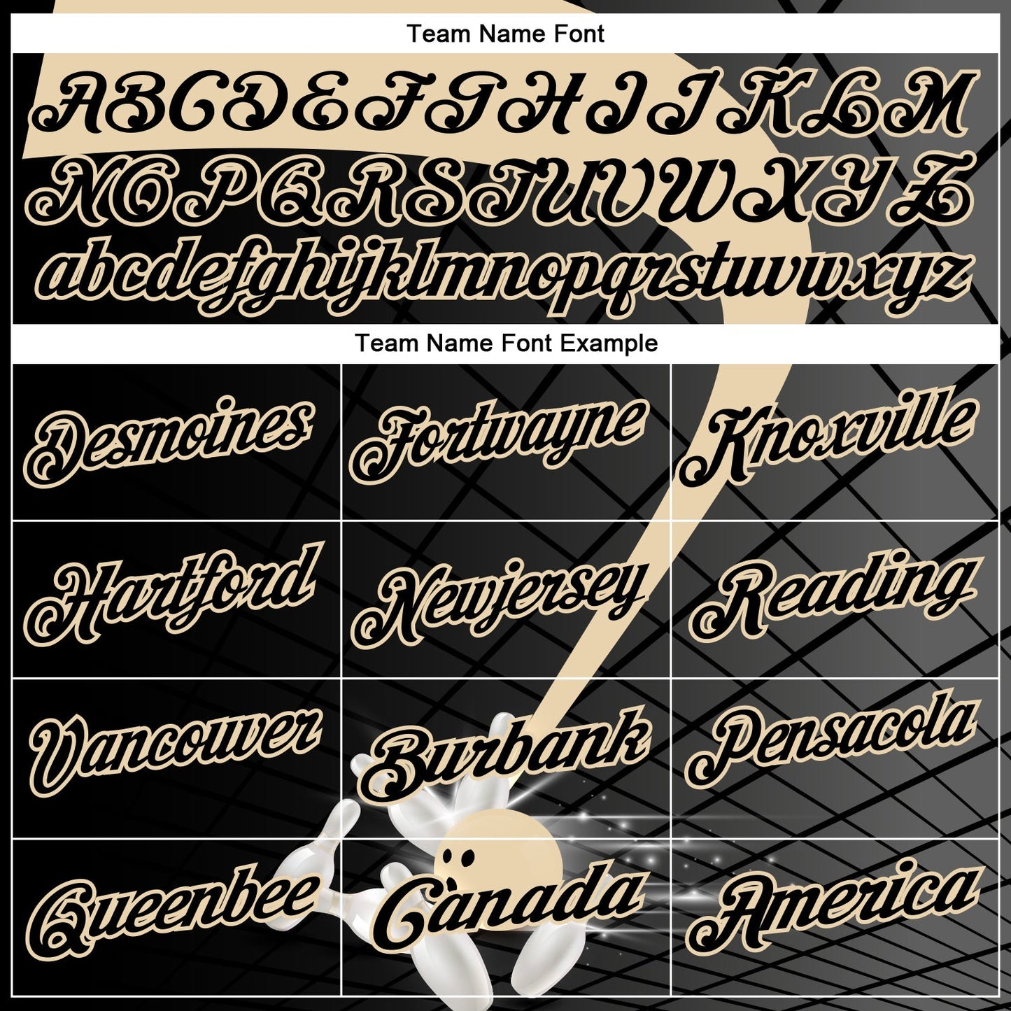 Custom Black-City Cream Bowling Geometric Grid Performance Polo Shirt view 4