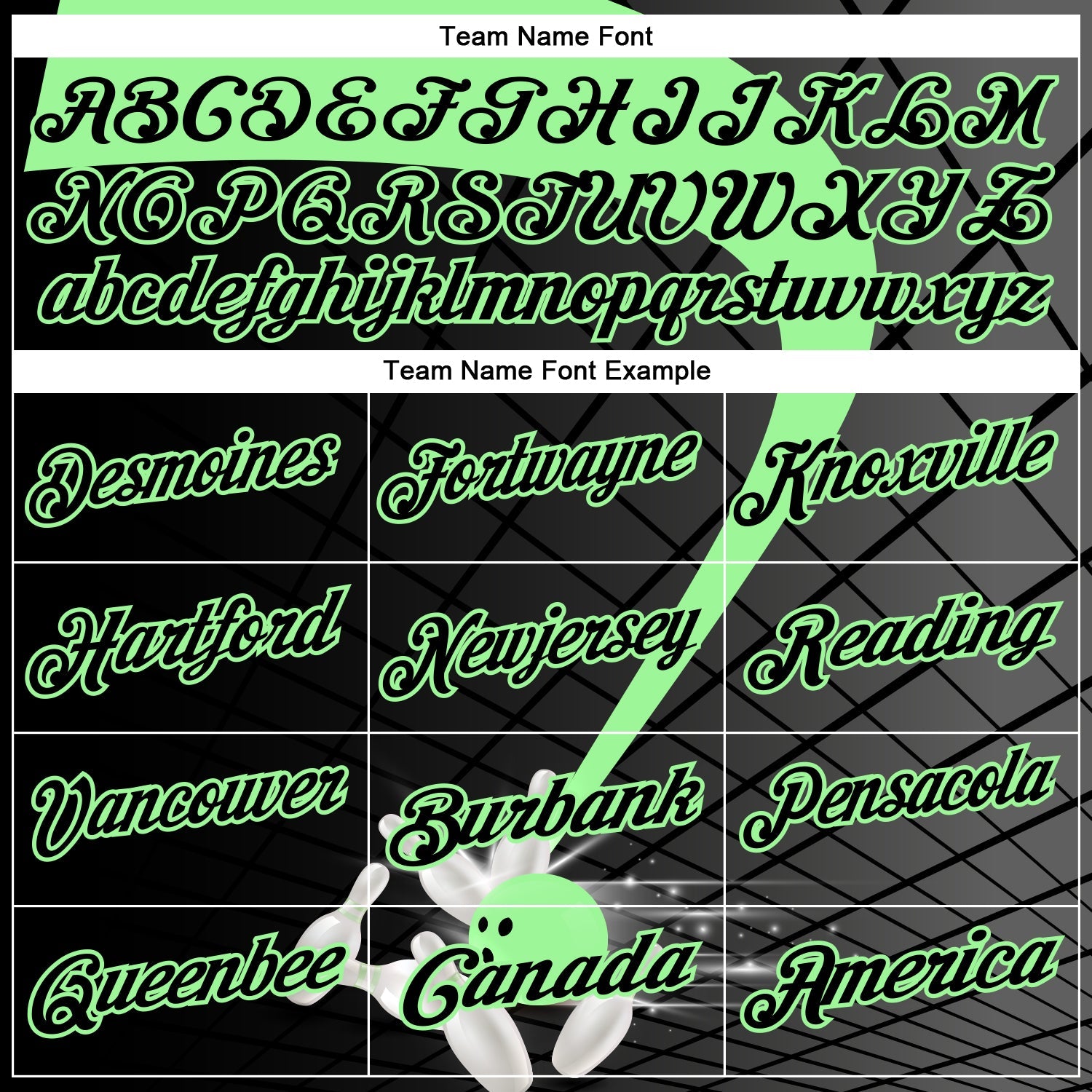Custom Black-Pea Green Bowling Geometric Grid Performance Polo Shirt view 4