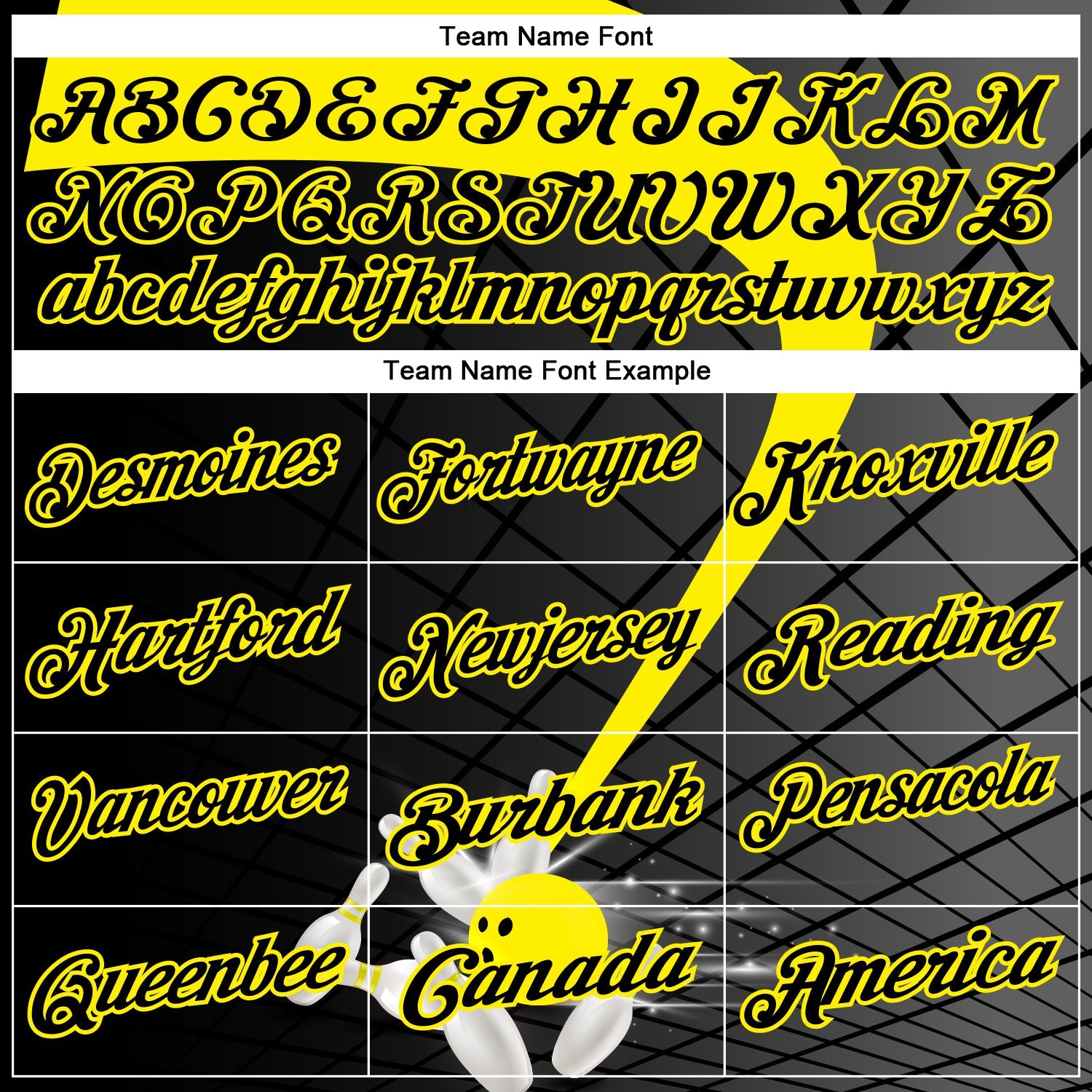 Custom Black-Light Yellow Bowling Geometric Grid Performance Polo Shirt view 4