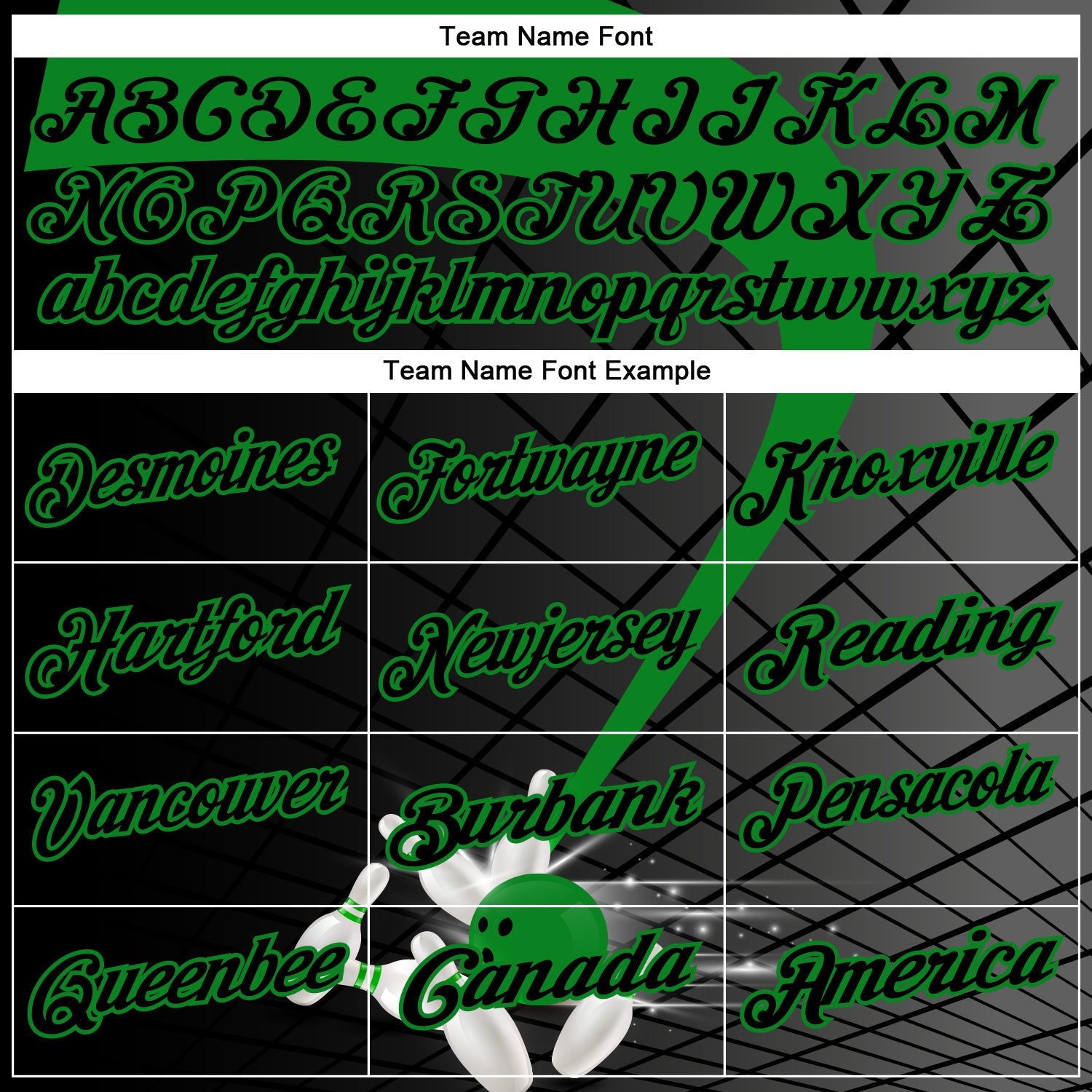 Custom Black-Grass Green Bowling Geometric Grid Performance Polo Shirt view 4