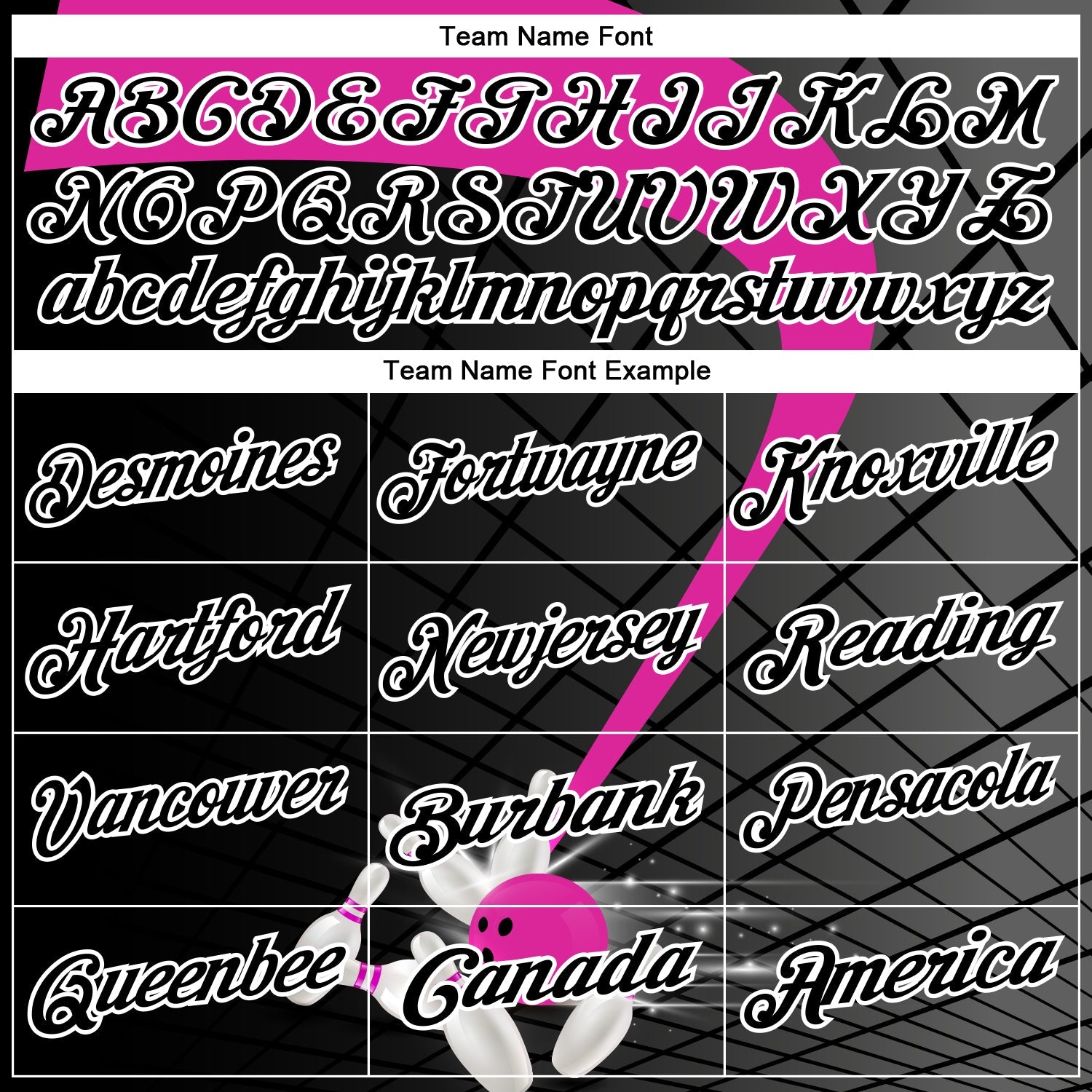Custom Black Deep Pink-White Bowling Geometric Grid Performance Polo Shirt view 4