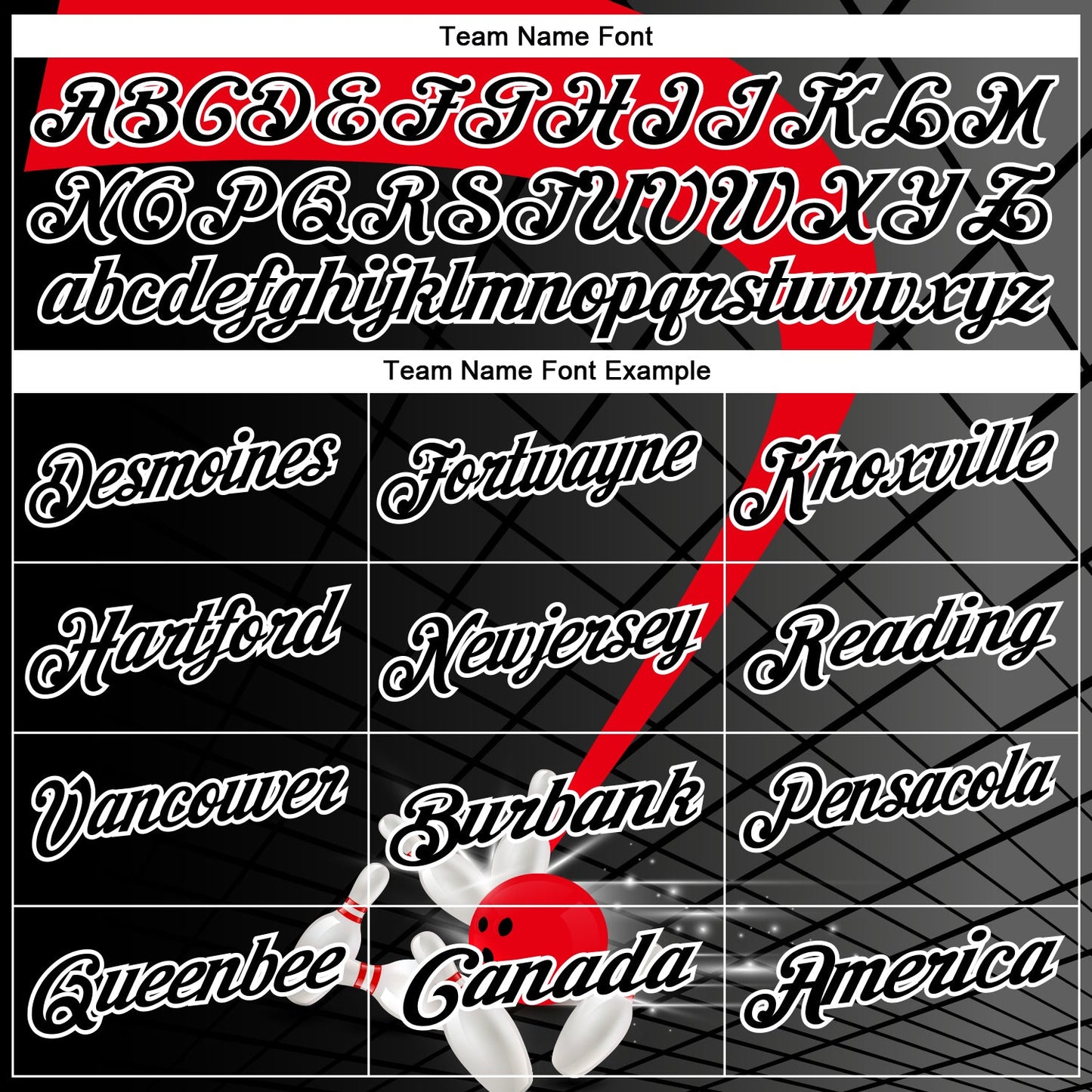 Custom Black Fire Red-White Bowling Geometric Grid Performance Polo Shirt view 4