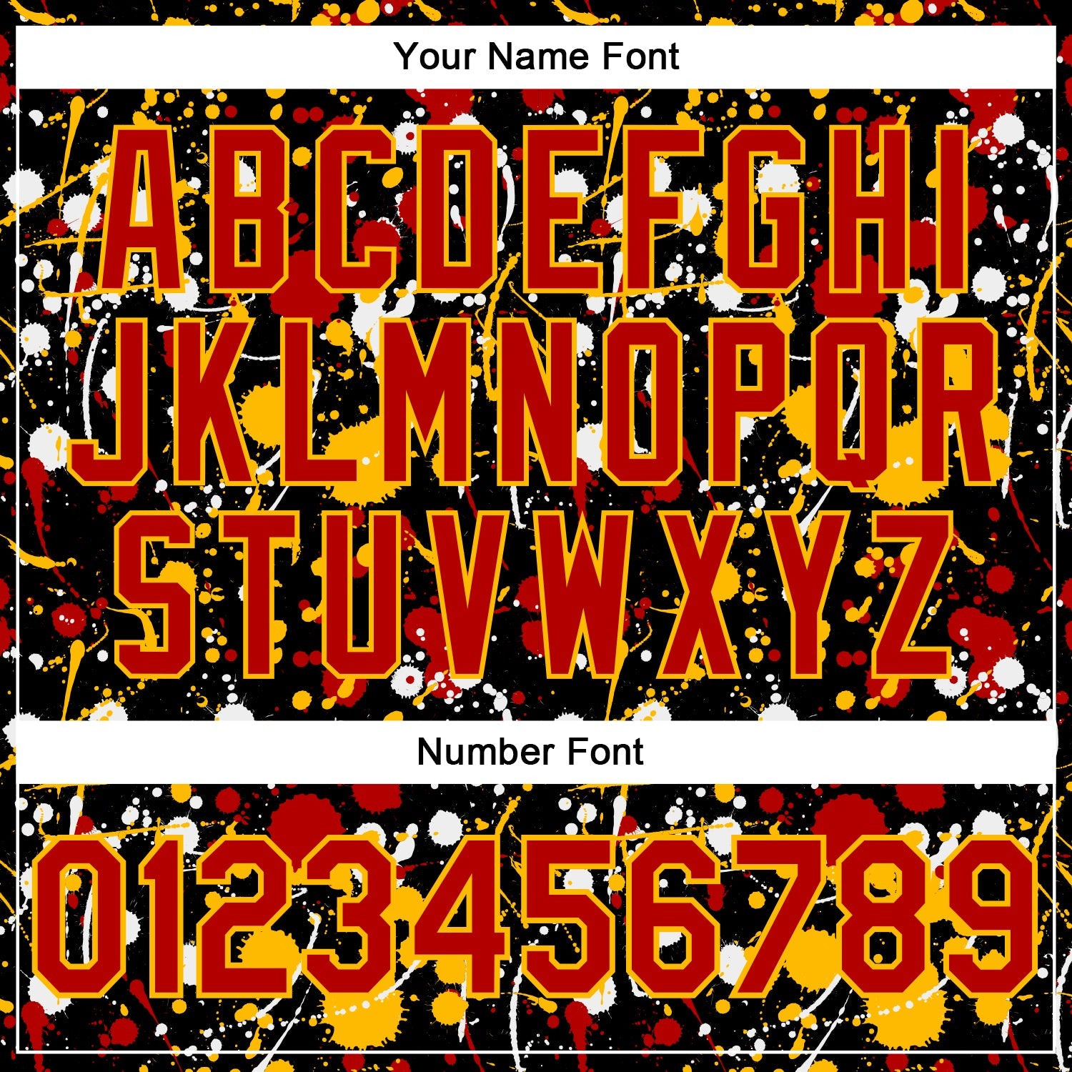 Custom Graffiti Pattern Red Black Gold-White Vibrant Multi-Color Abstract Splatter Performance Polo Shirt view 5